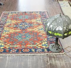 Antique Soumak Kilim Caucasian Rug:: 4'10" x 6'4".