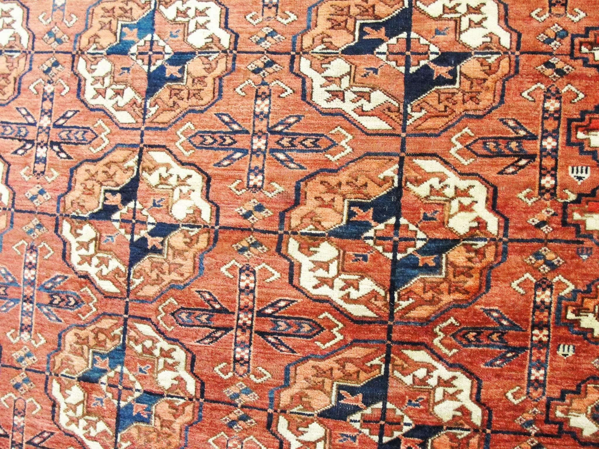 Central Asian Most Unusual Turkoman Main Carpet