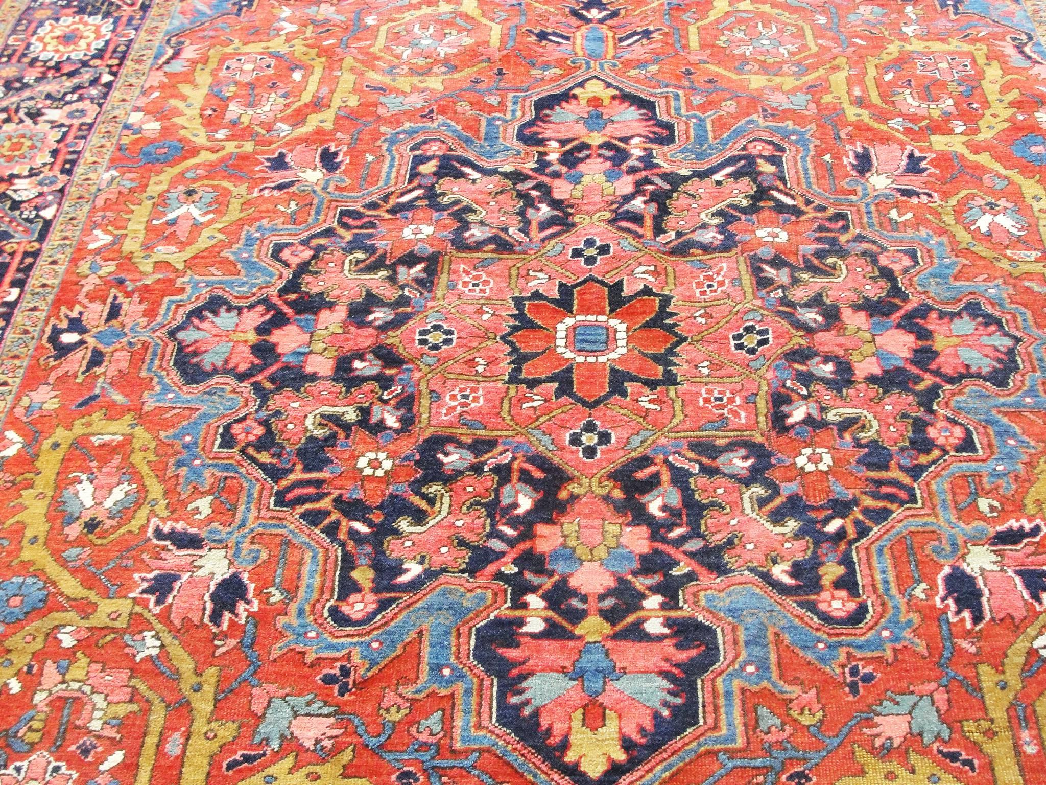 Early 20th Century Incredible Heriz Carpet