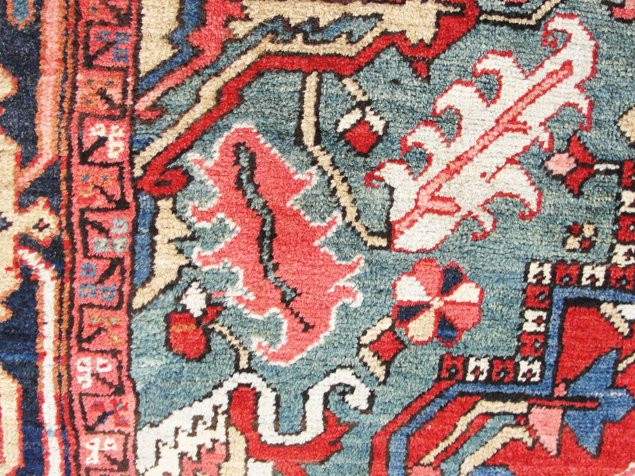 Early 20th Century  Antique Persian Heriz/Serapi Carpet, Charming, 9' x 12'7