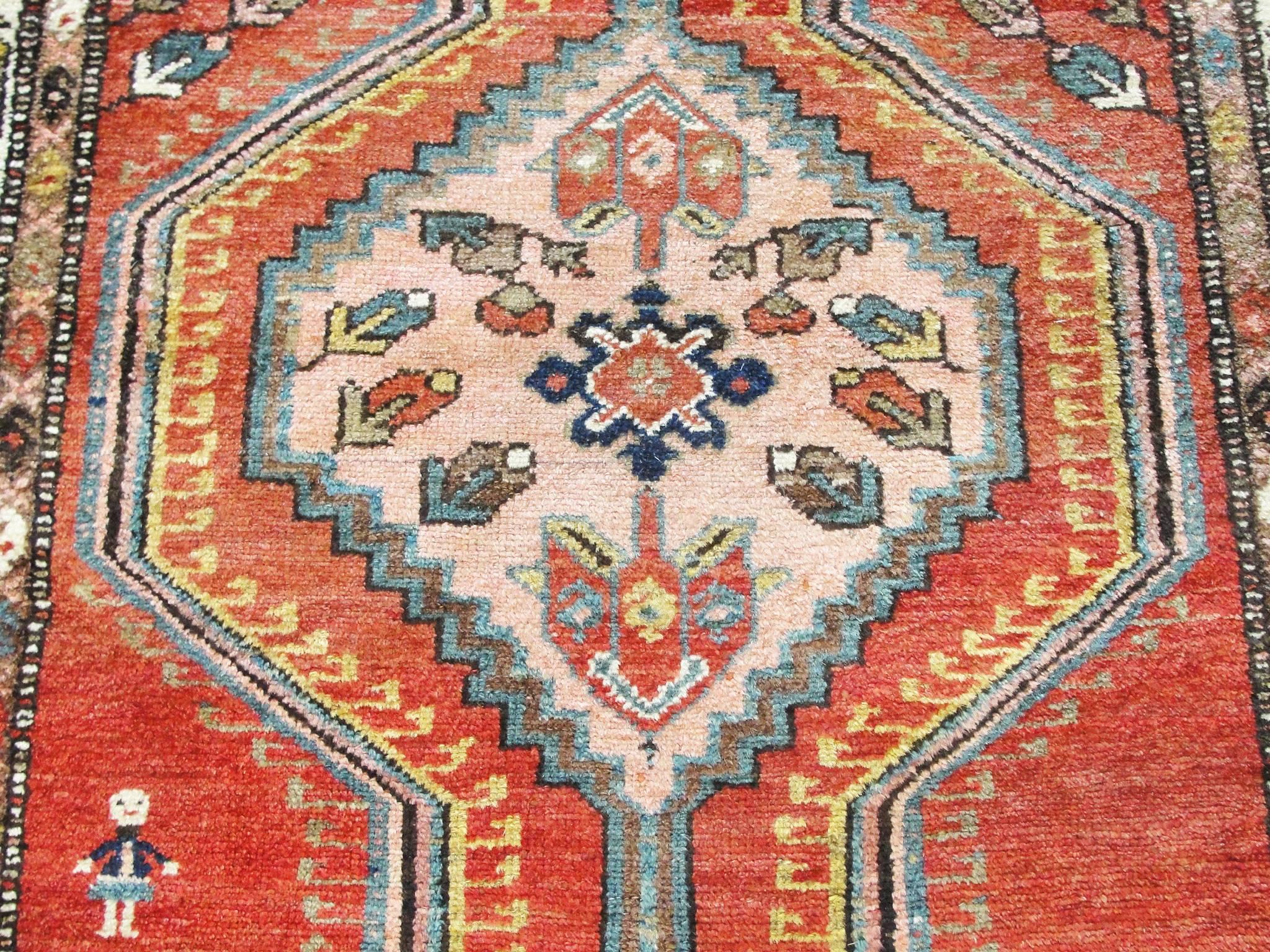 Tribal Incredible Antique Kurdish Runner