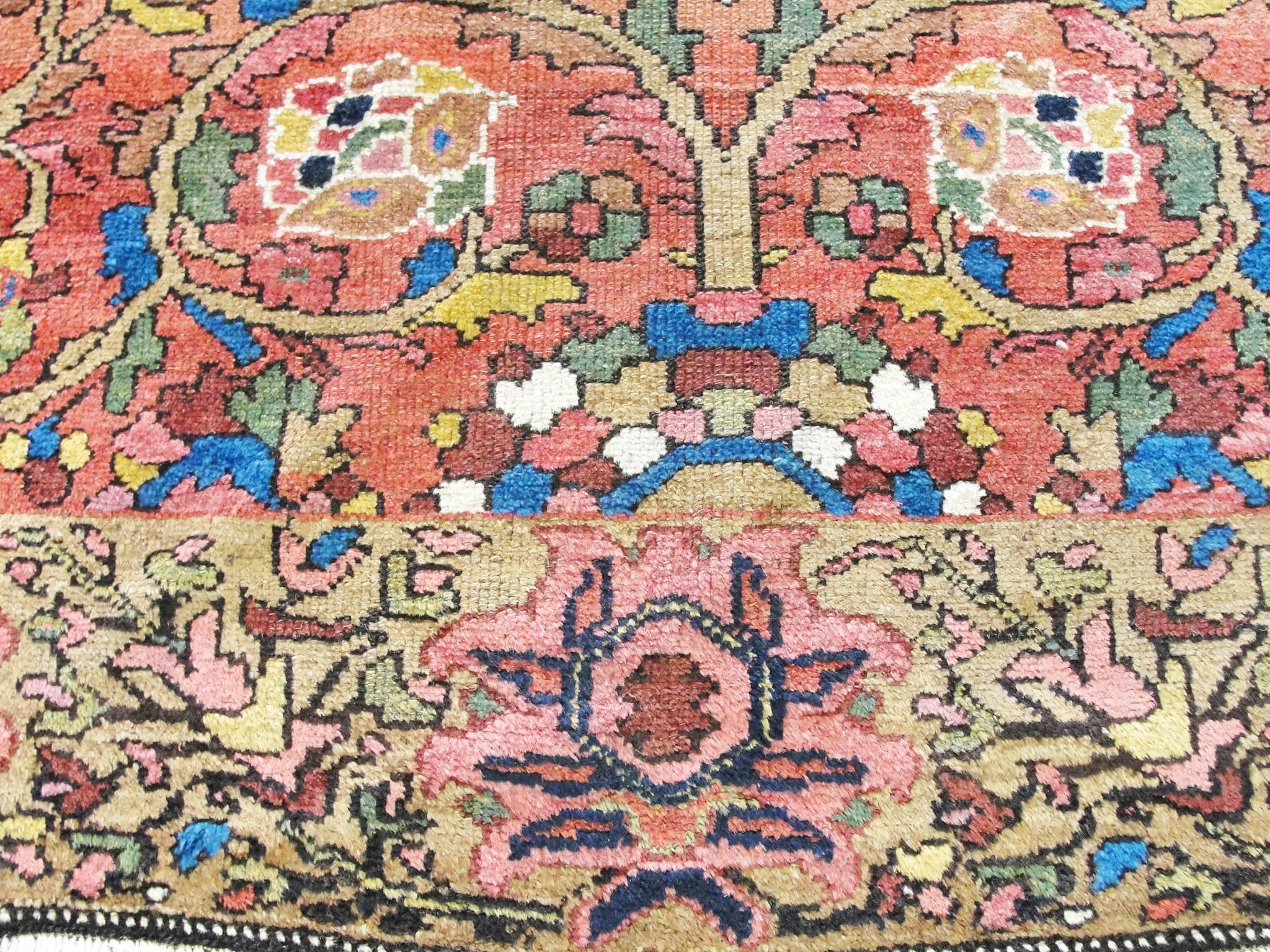 Heriz Serapi Antique Heriz sampler Tree and Life Rug