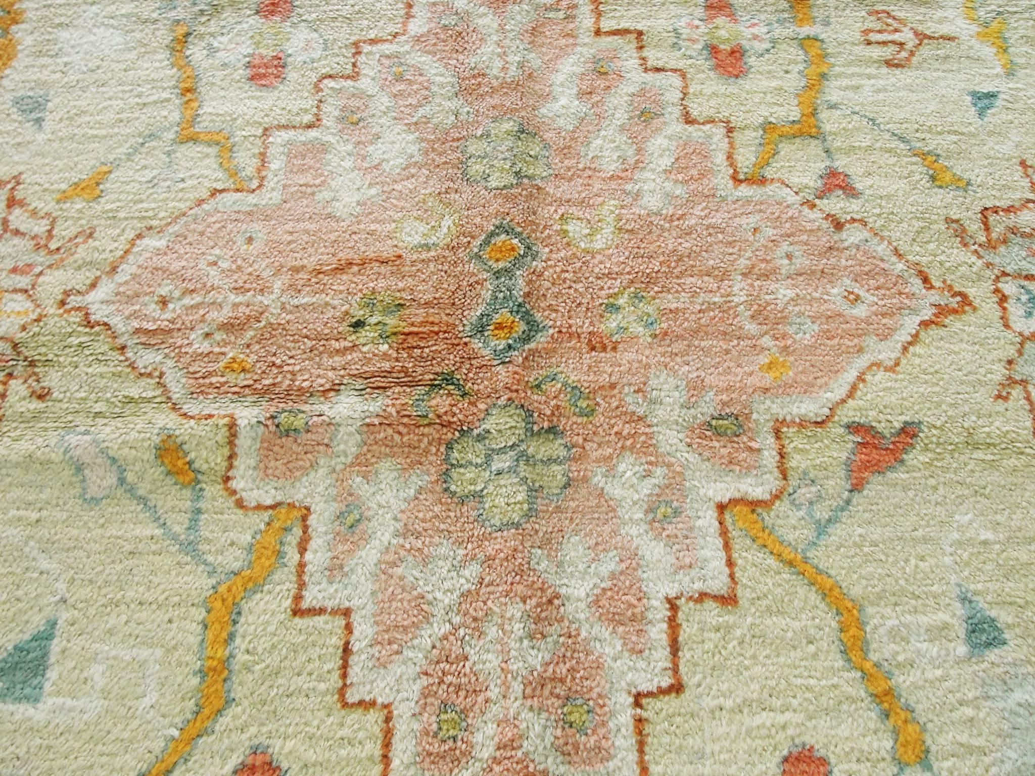 Antique Oushak Carpet , 10'9