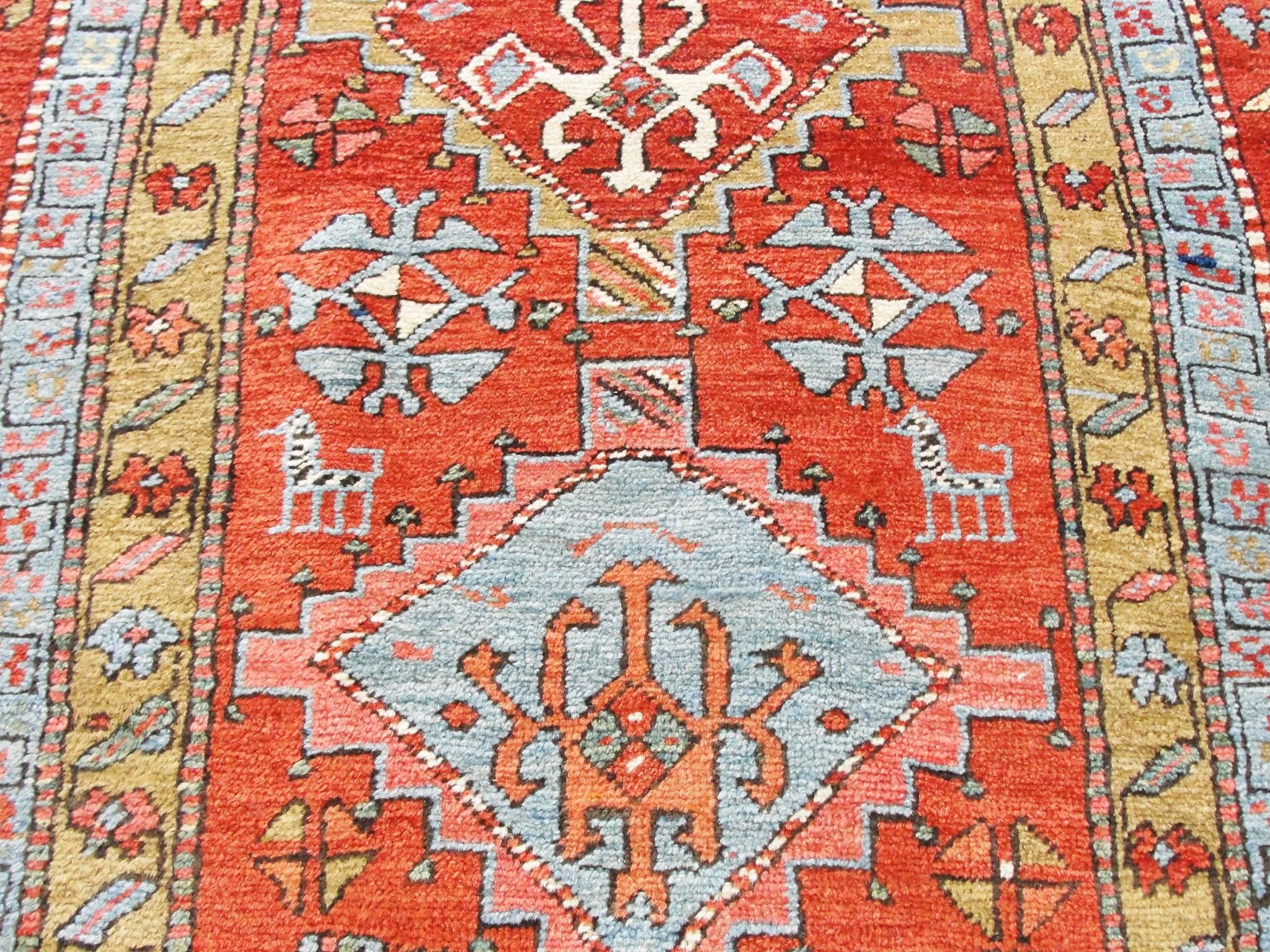 20th Century Antique Serapi/ Heriz Runner, 3'2