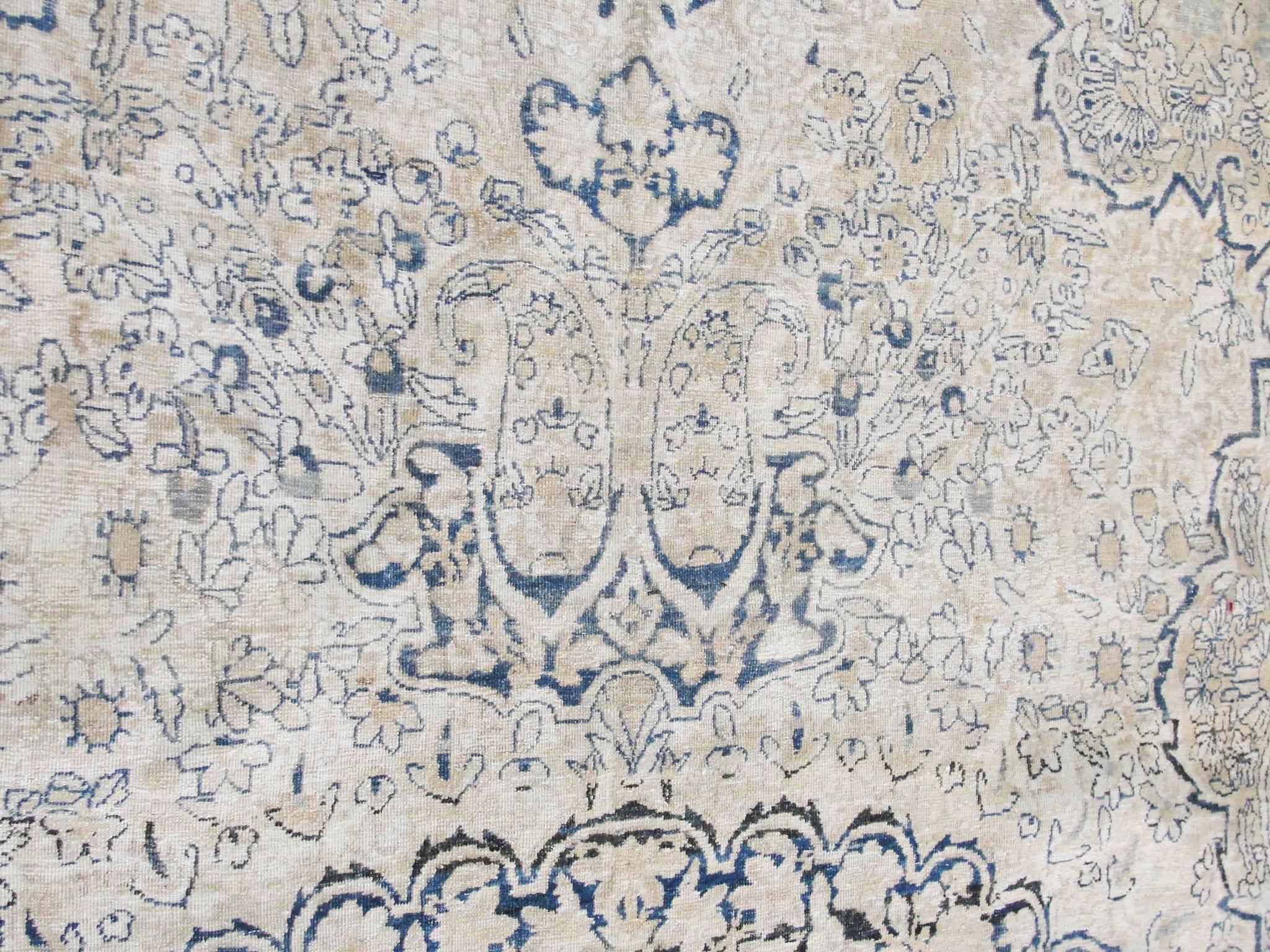 Wool  Antique Persian Kermanshah Carpet, 9'7