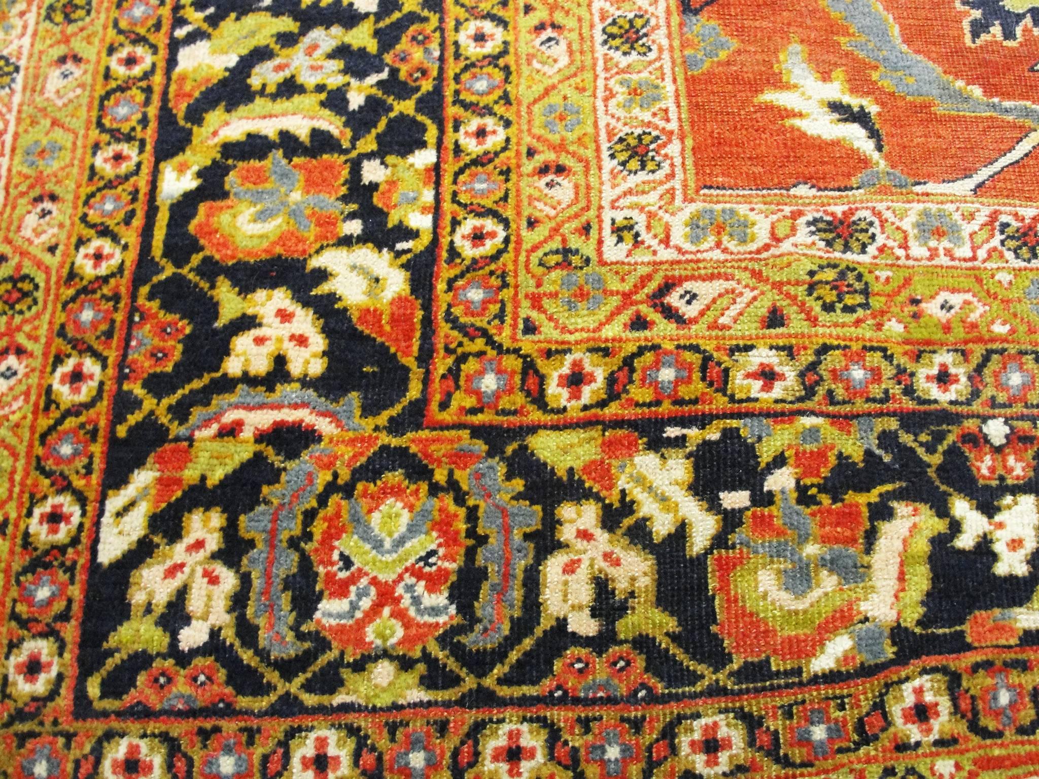 Atemberaubender antiker persischer Sultanabad-Teppich (Wolle) im Angebot