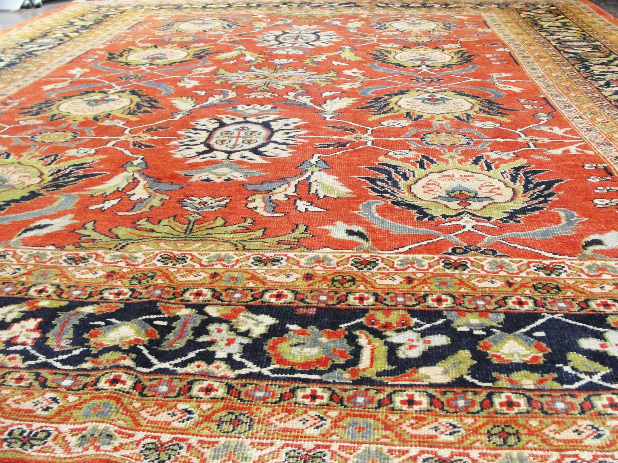 Stunning Antique Persian Sultanabad Carpet For Sale 3