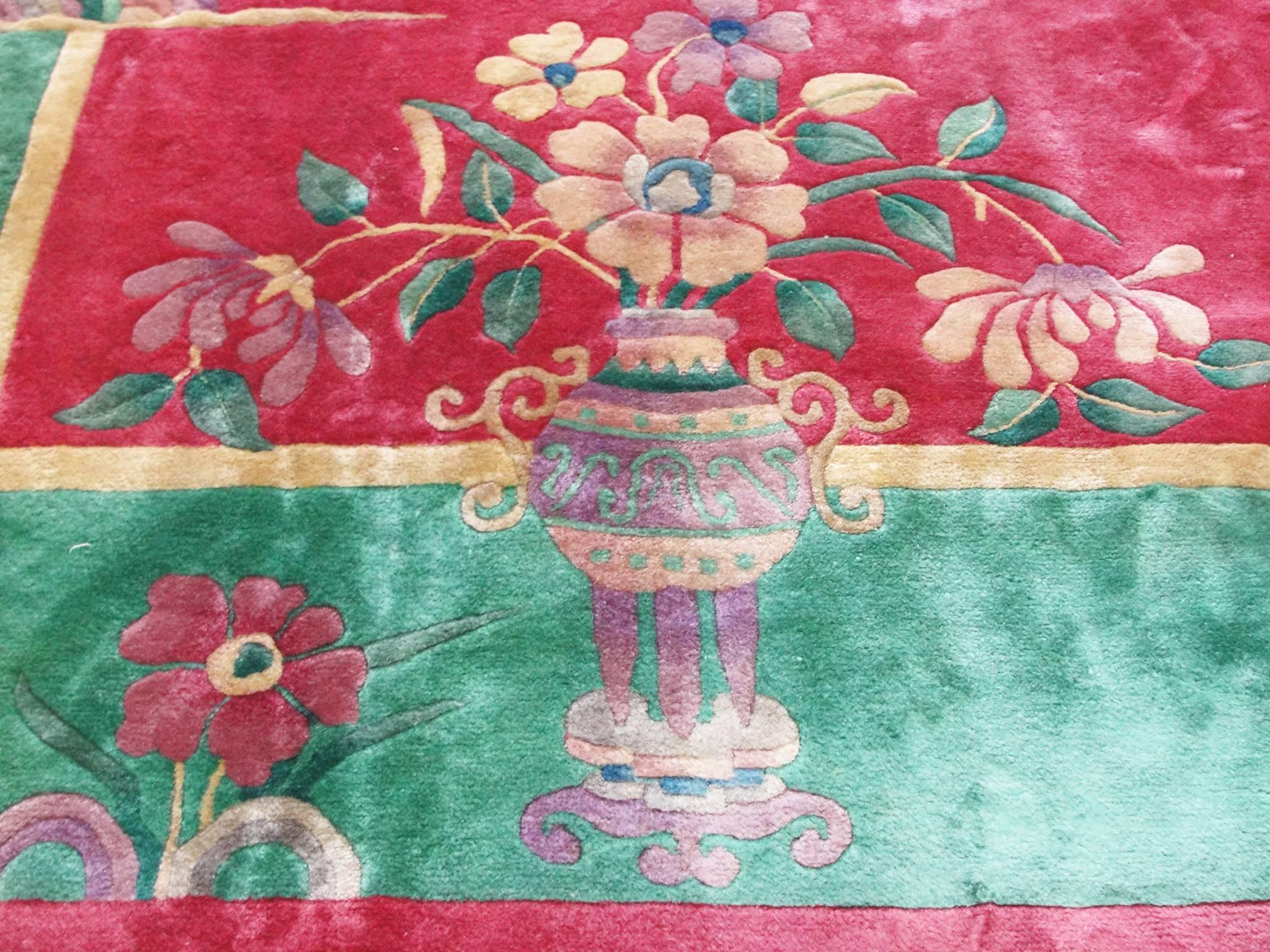 Chinese Stunning Antique Art Deco Carpet