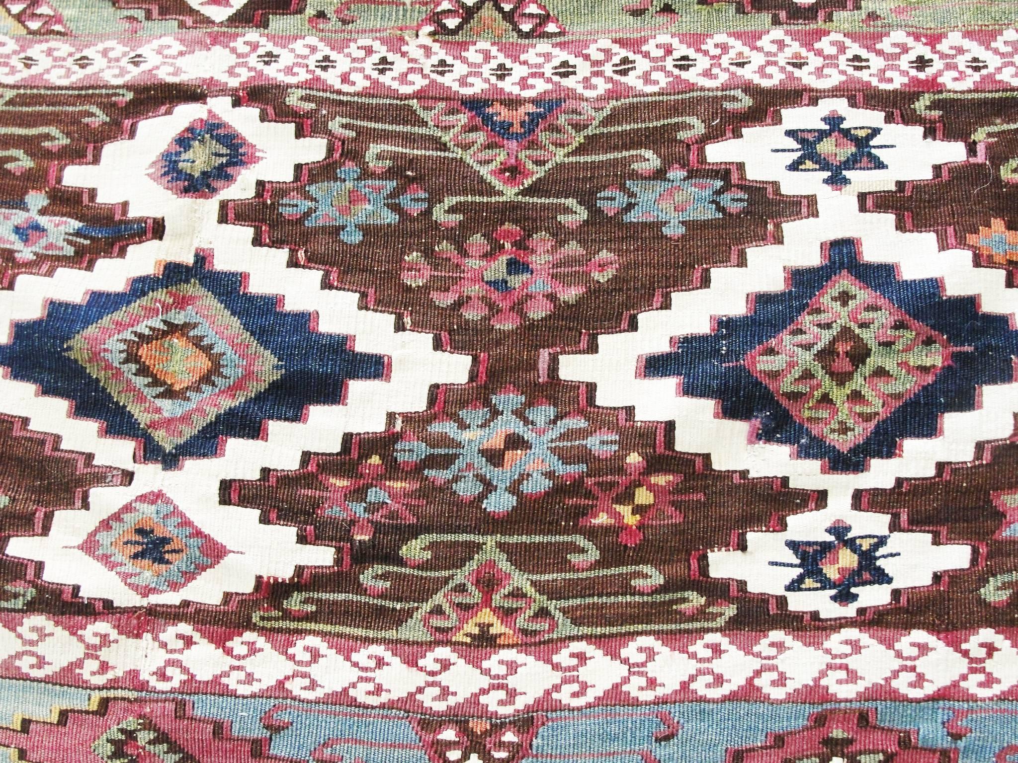 Antique Turkish/Caucasian Kilim, 6'4