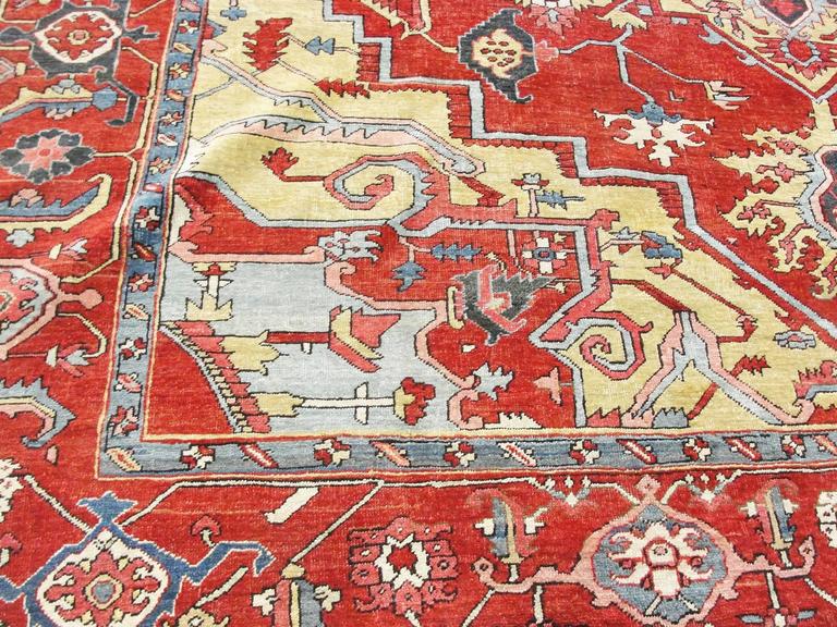 Most Wonderful Antique Serapi Carpet For Sale at 1stDibs