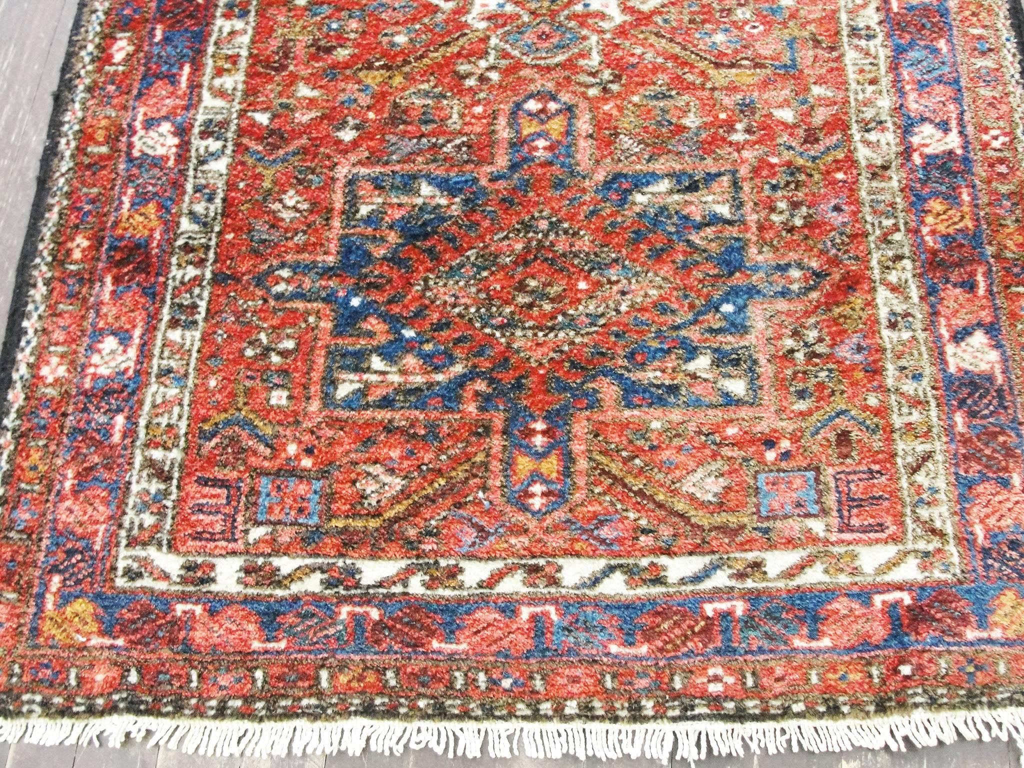 Hand-Knotted Attractive Persian Karajeh Runner