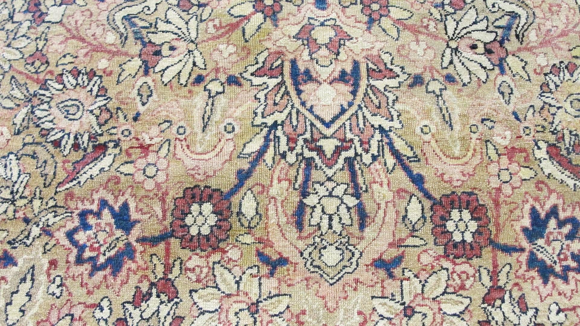 19th Century  Antique Persian Kermanshah Carpet, 5'5