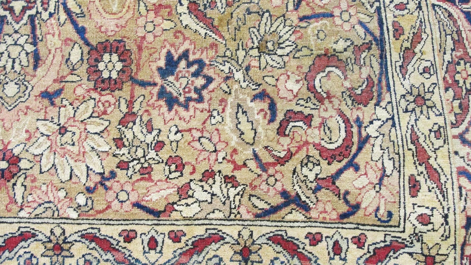Wool  Antique Persian Kermanshah Carpet, 5'5