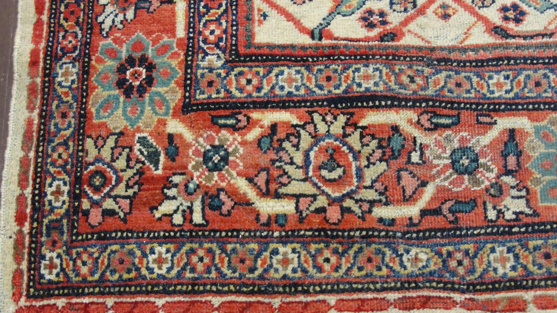  Antique Persian Sultanabad Carpet, 7' x 10' In Excellent Condition For Sale In Evanston, IL