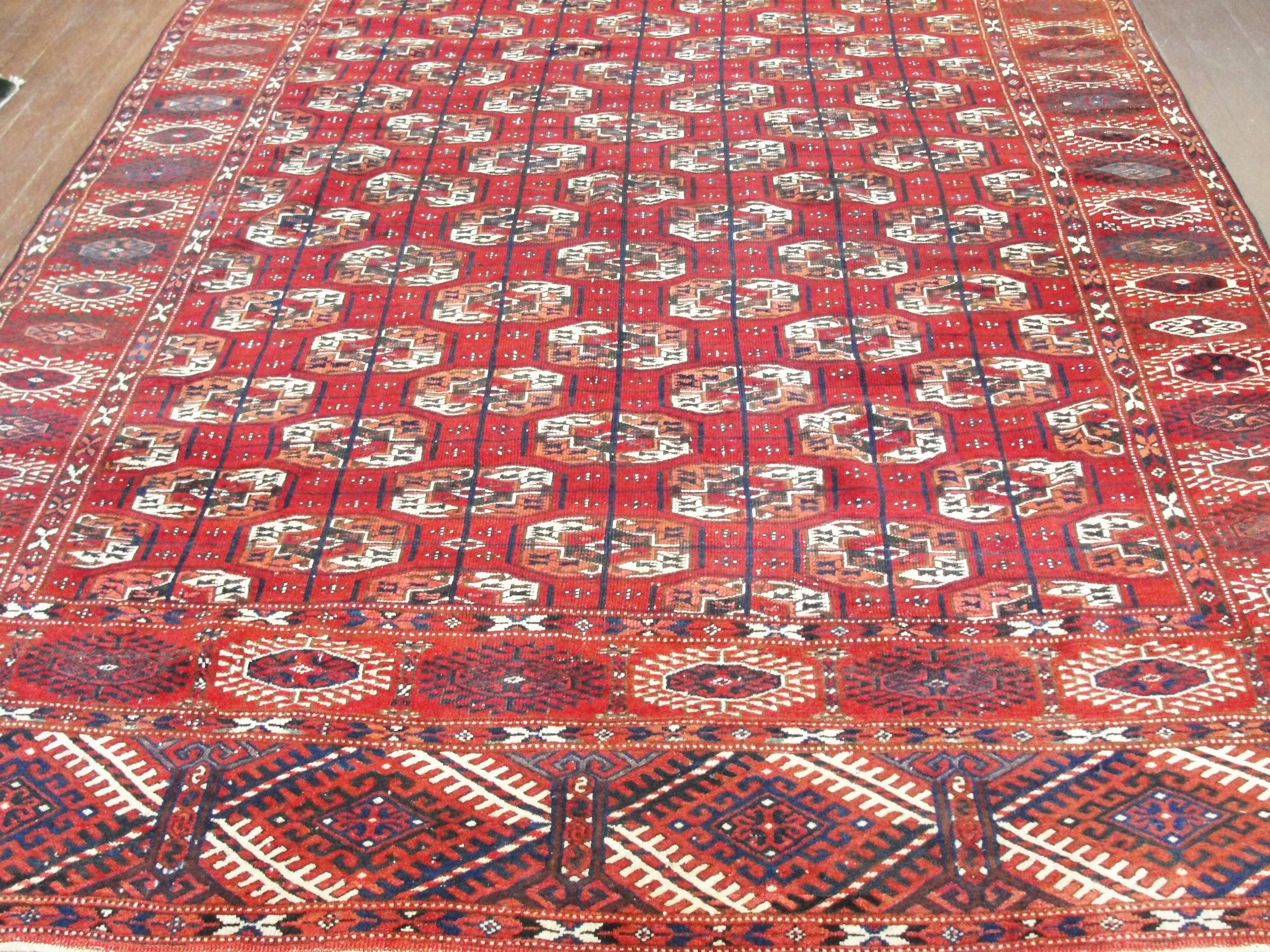 20th Century  Persian Turkoman Tekke Carpet 6'1