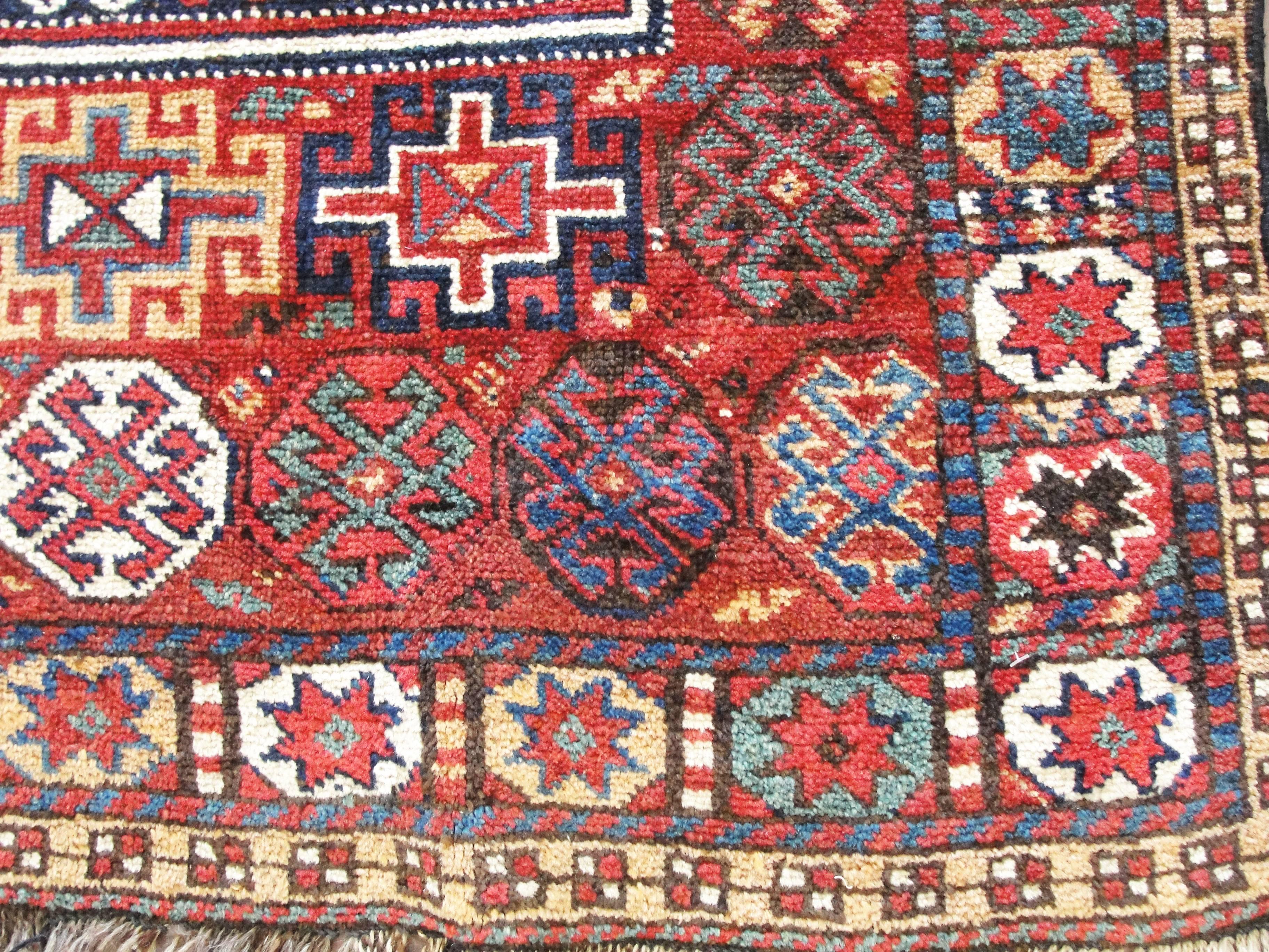 Hand-Knotted Antique Kurdish Quchan North-East Persia, Free Shipping