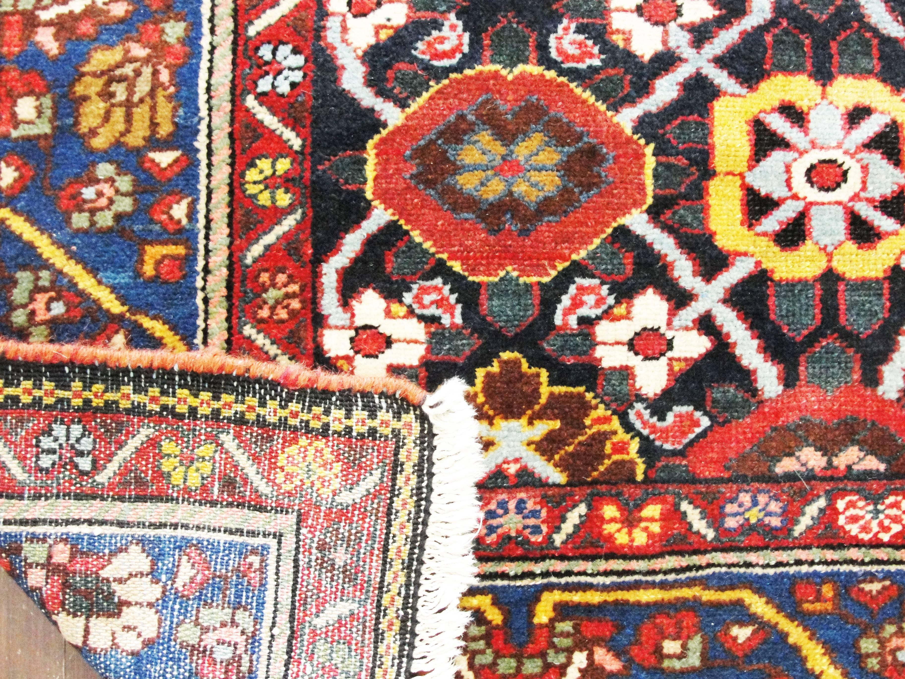 Kazak Antique Persian Bakhtiari Rug, Mina Khani Design, Free Shipping