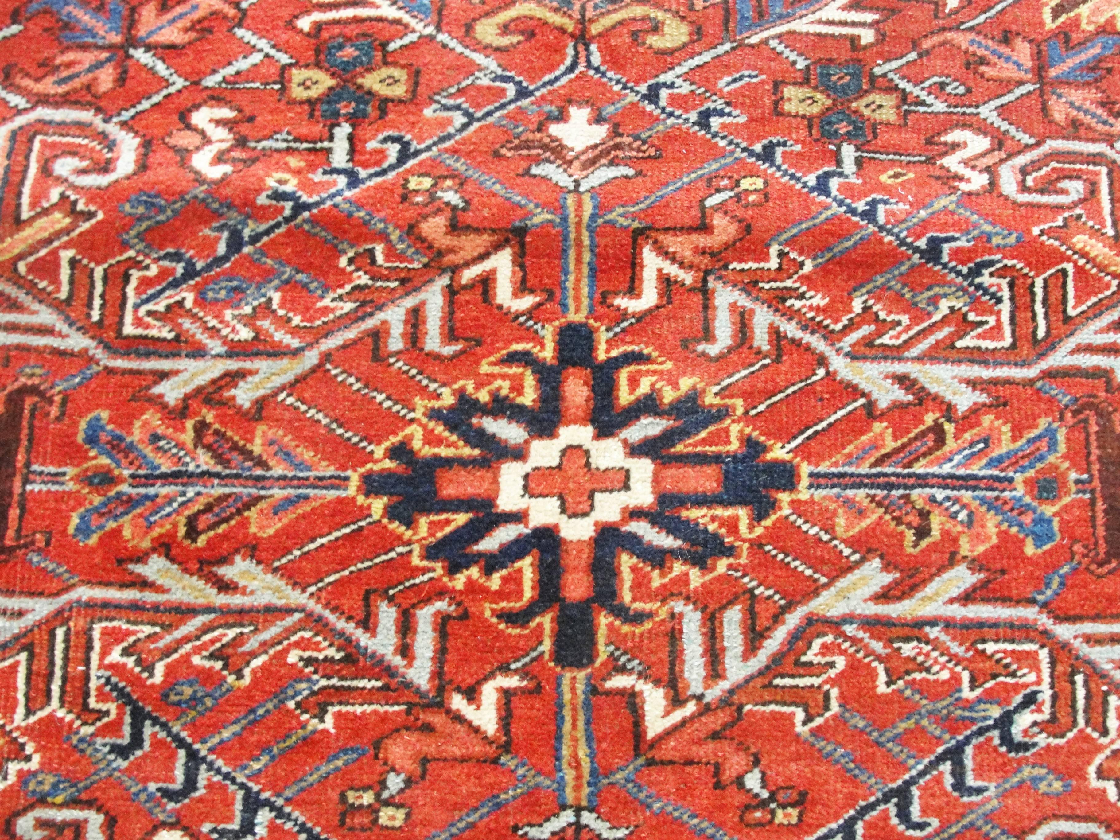 Hand-Knotted Incredible Persian Heriz Oriental Rug