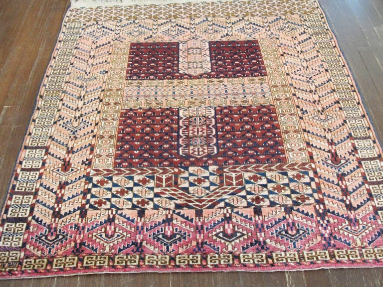 Antique Turkoman Engsi Hatchli Rug For Sale at 1stDibs