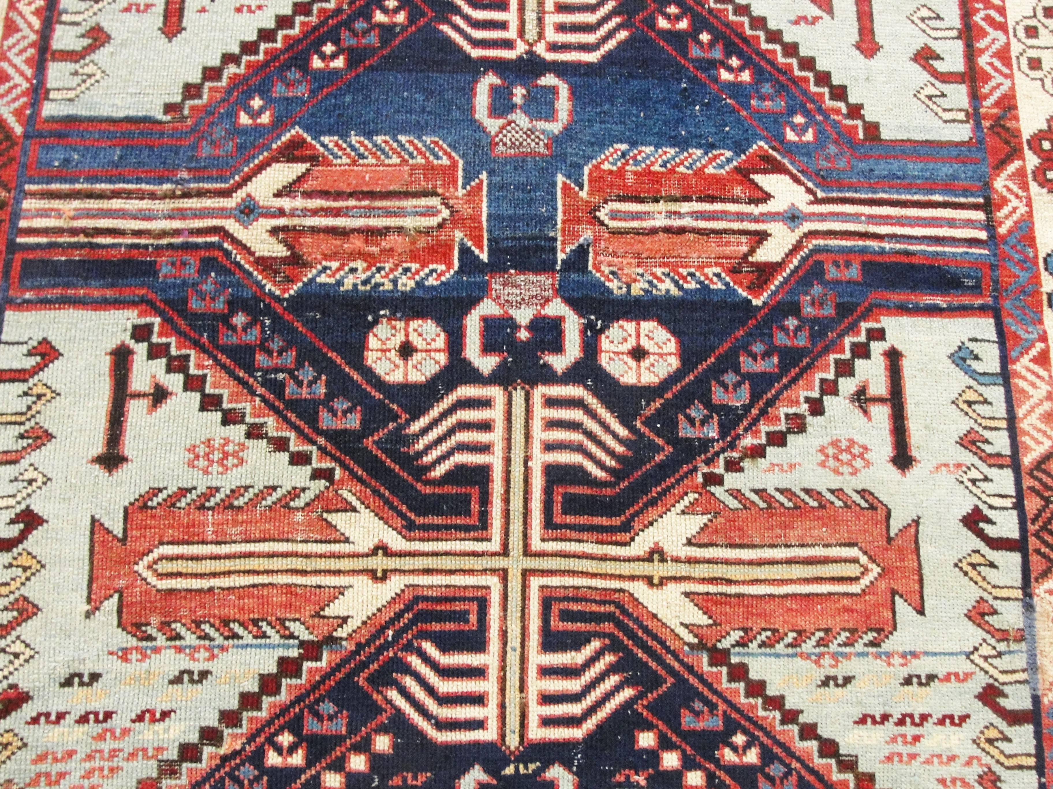 19th Century Amazing Antique Caucasian Shirvan Rug