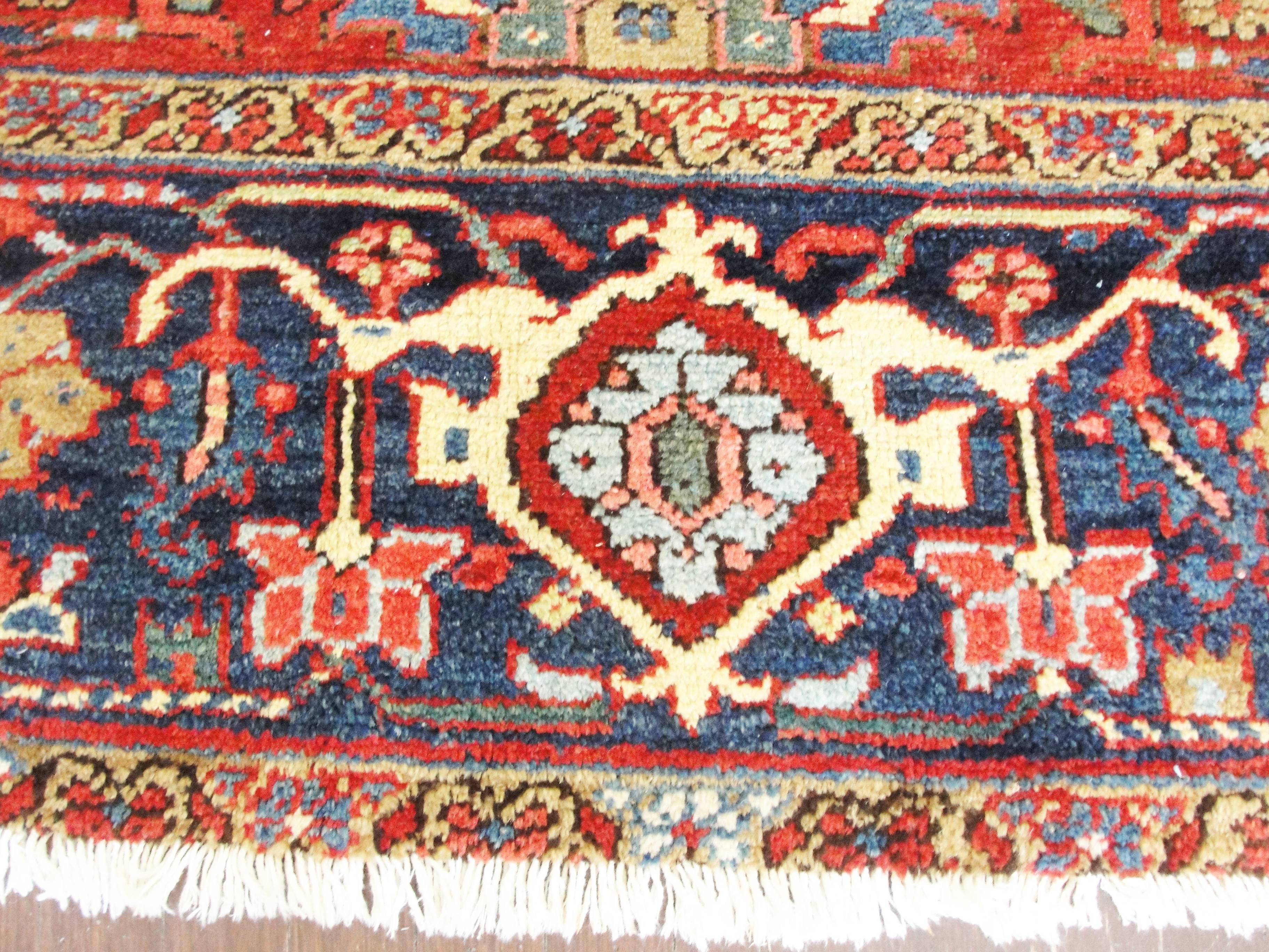 Antique Persian Dragon Heriz/Serapi Carpet 1