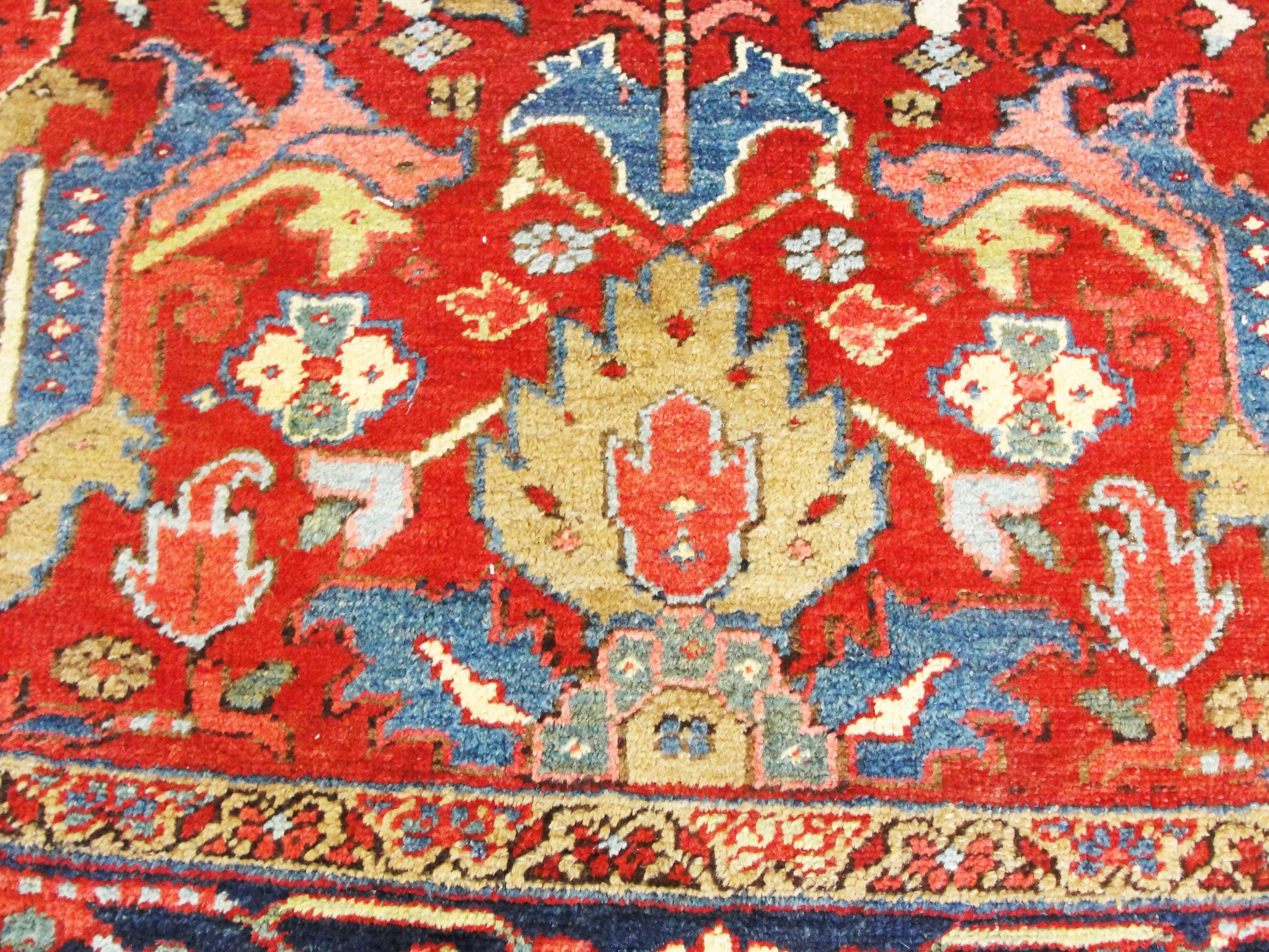 Antique Persian Dragon Heriz/Serapi Carpet 2