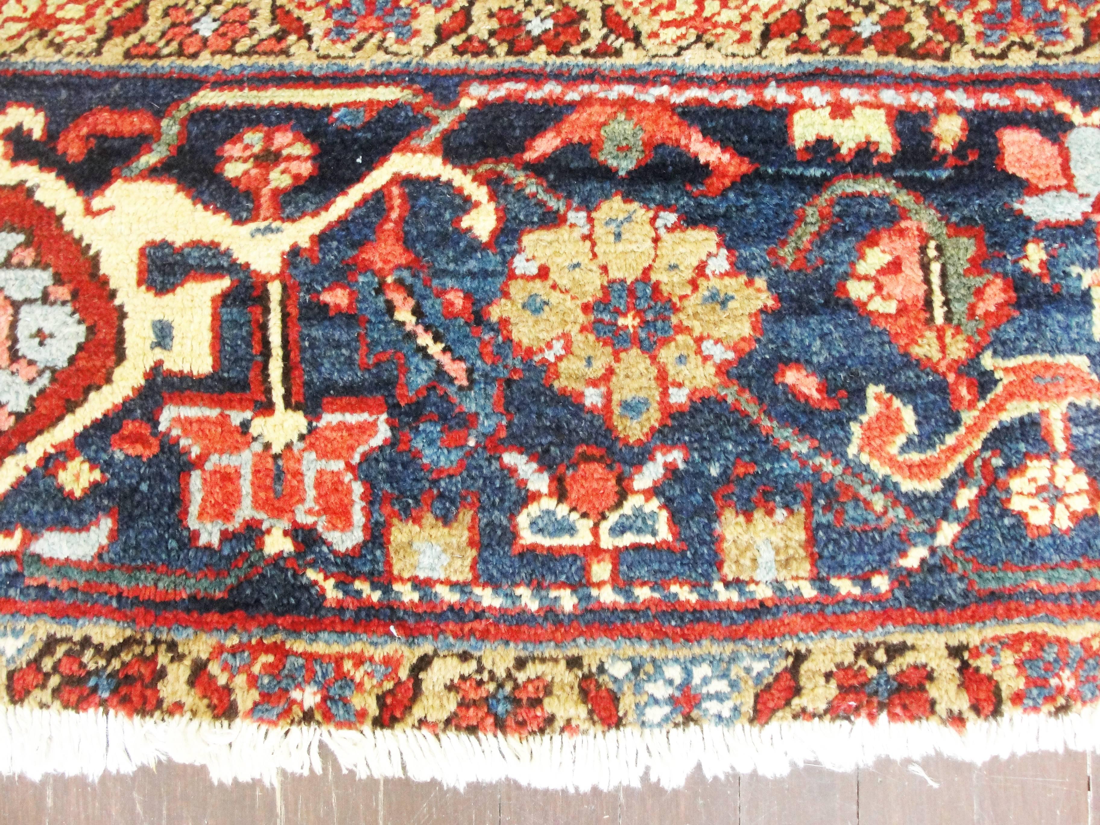 Antique Persian Dragon Heriz/Serapi Carpet 3