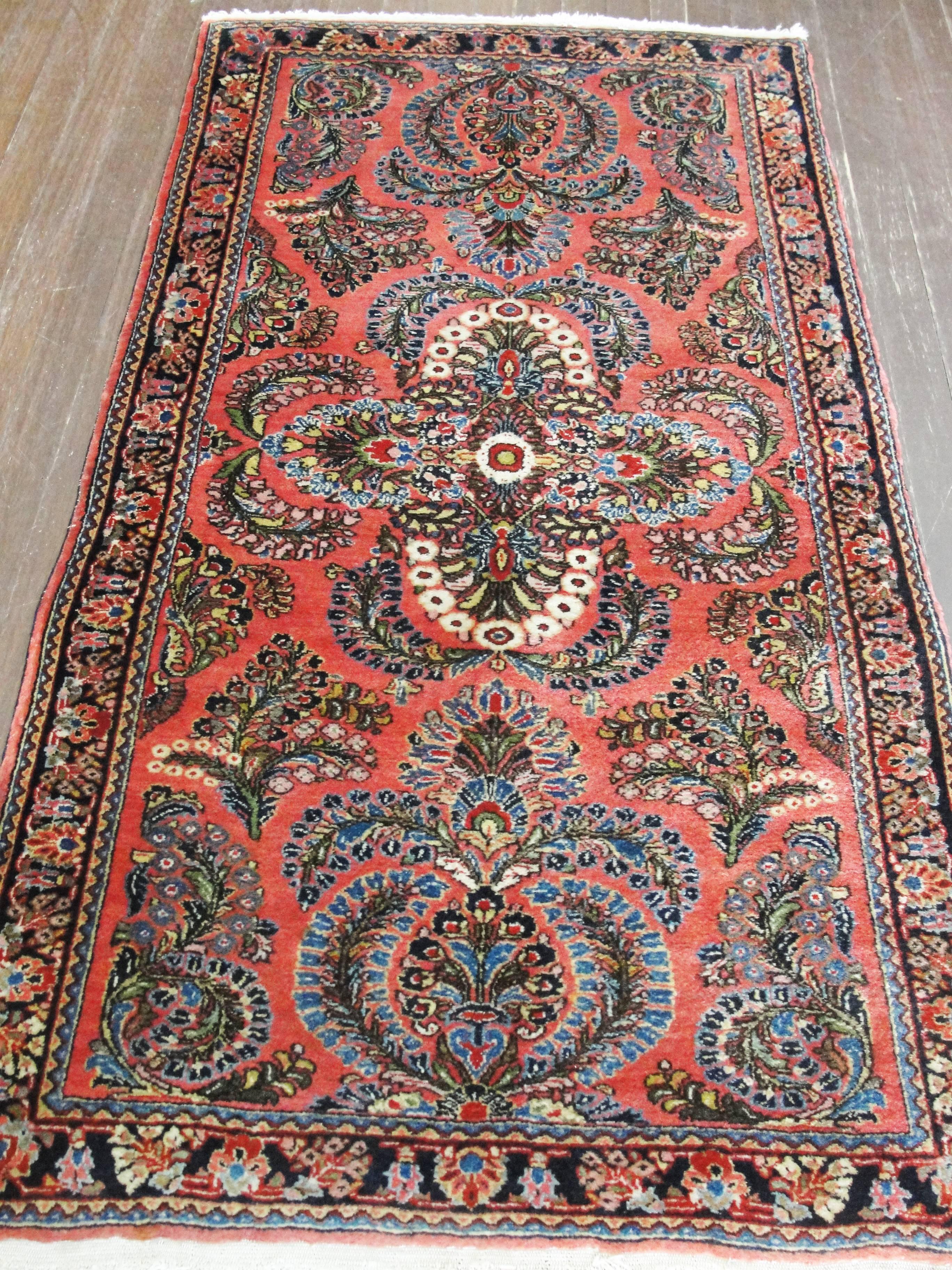 Antique Persian Mohajeran Sarouk Rug For Sale 1