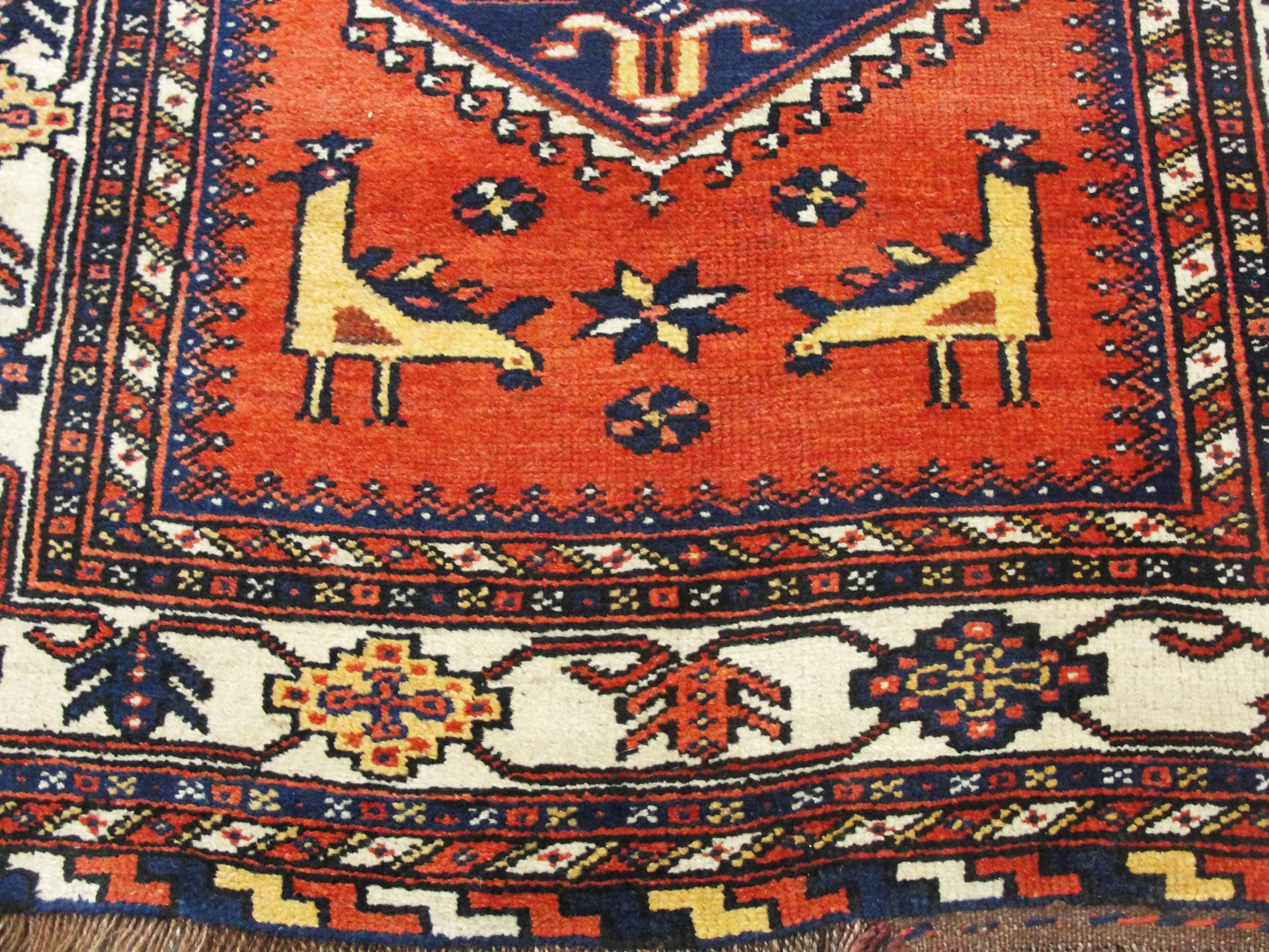 Hand-Knotted Wonderful Persian Qashqai Rug