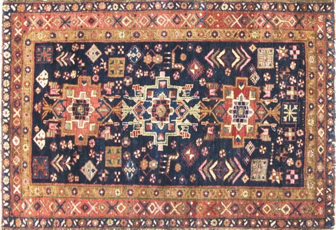 A great painting is measure by beauty of its colors and the same statement goes for this rug. Heriz rugs are Persian rugs from the area of Heris, East Azerbaijan in Northwest Iran, Northeast of Tabriz. Such rugs are produced in the village of the