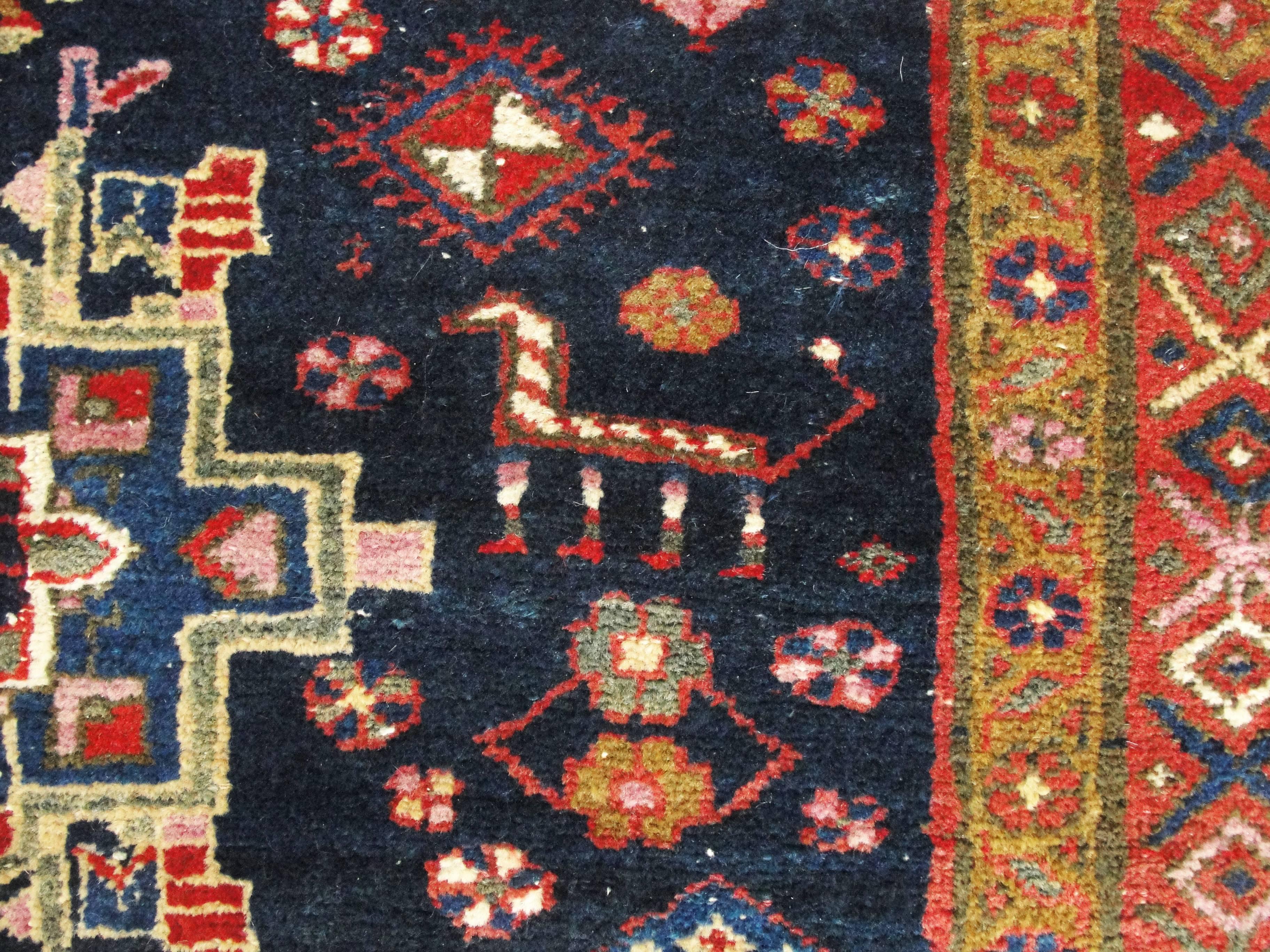 Hand-Knotted Incredible Persian Heriz Oriental Rug, Great Colors