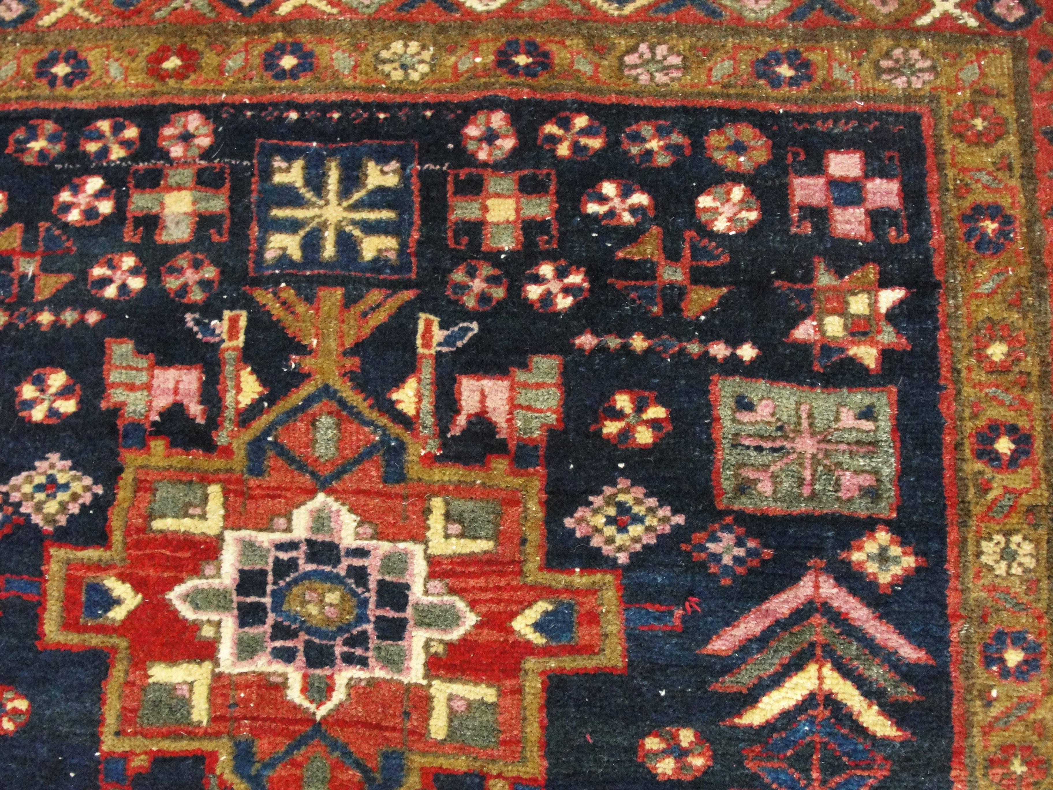 Wool Incredible Persian Heriz Oriental Rug, Great Colors