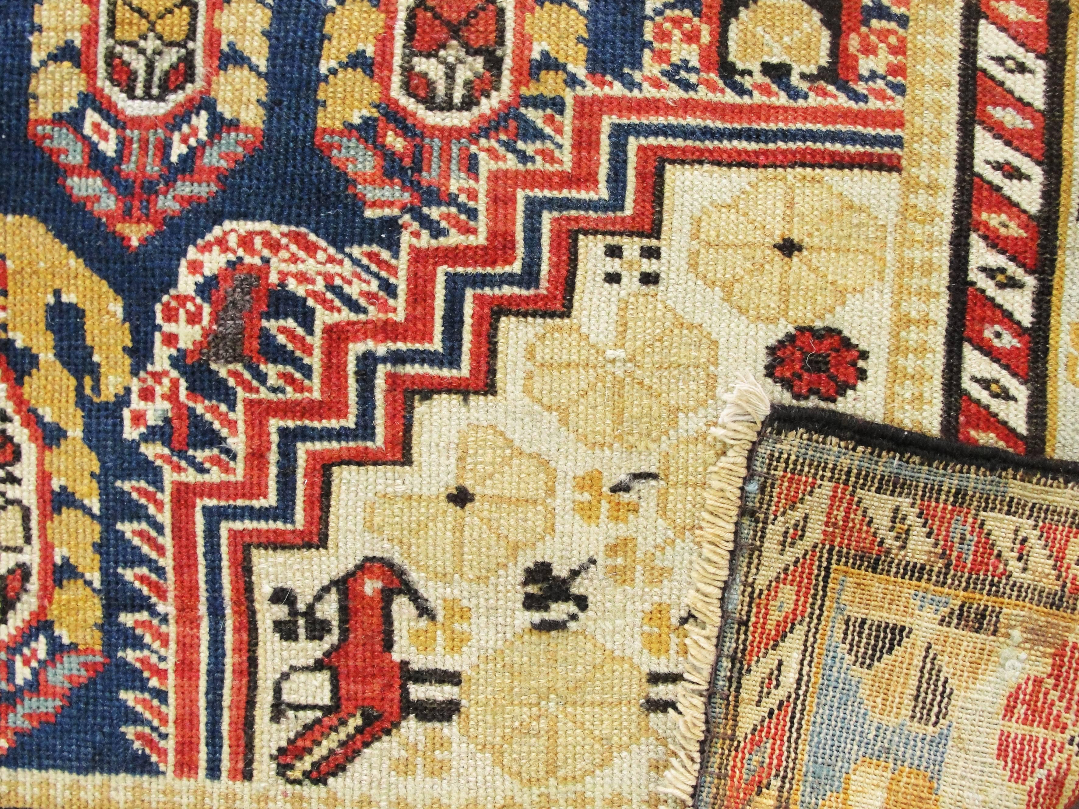 Kazak  Antique Caucasian Khile Rug For Sale