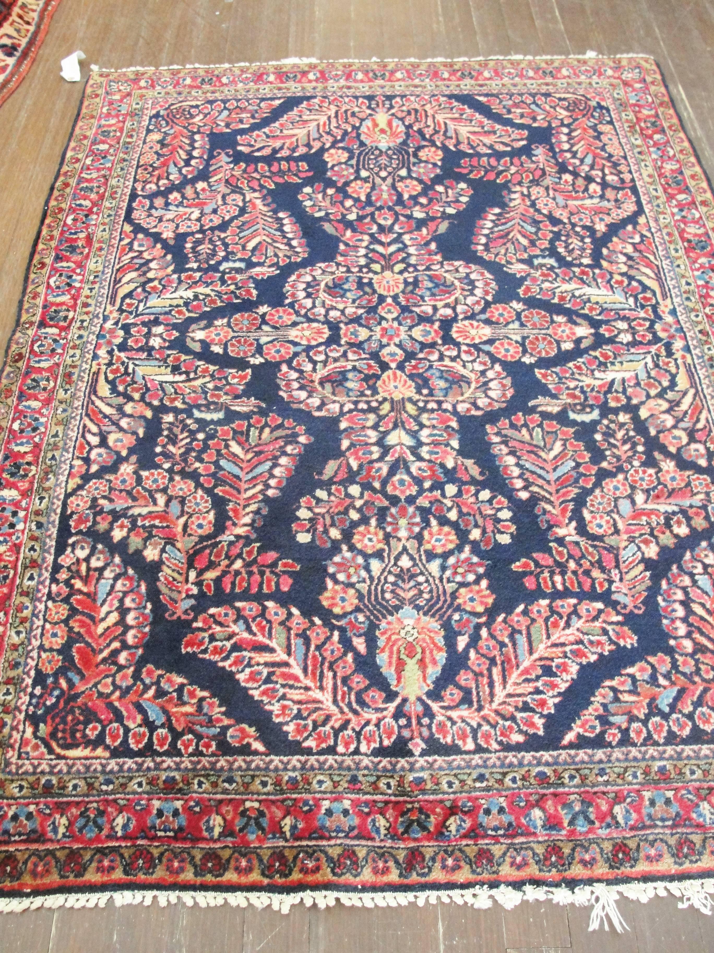 Antique Persian Mohajeran Sarouk Rug For Sale 1