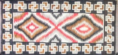 Antique Large Navajo Eye Dazzler Rug, 4'2" x 9'4"