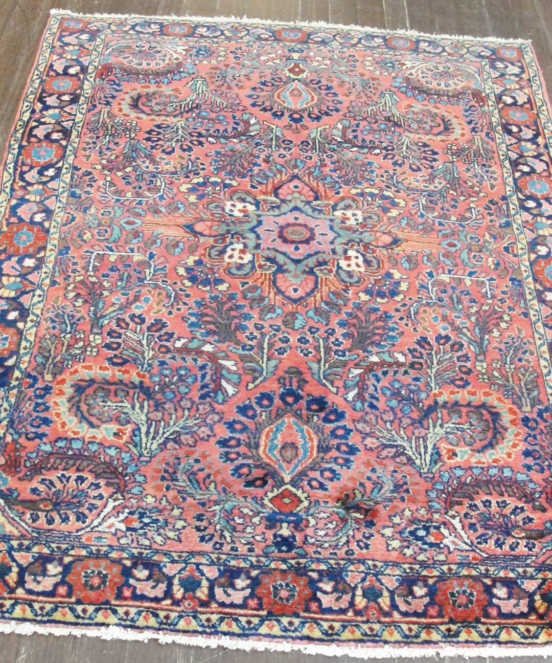 Antiker persischer Sarouk-Teppich, um 1920 (Wolle) im Angebot