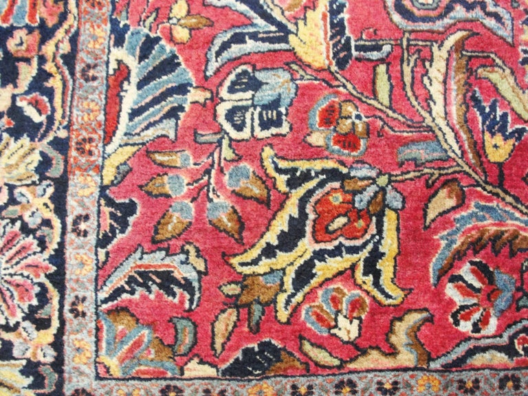 Antique Persian Manchester Wool Mohajeran Sarouk Rug at 1stDibs