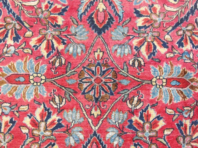 Extraordinary Antique Persian Manchester Wool Mohajeran Sarouk Rug For