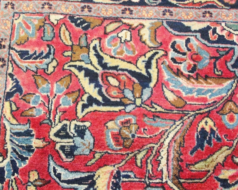 Extraordinary Antique Persian Manchester Wool Mohajeran Sarouk Rug For