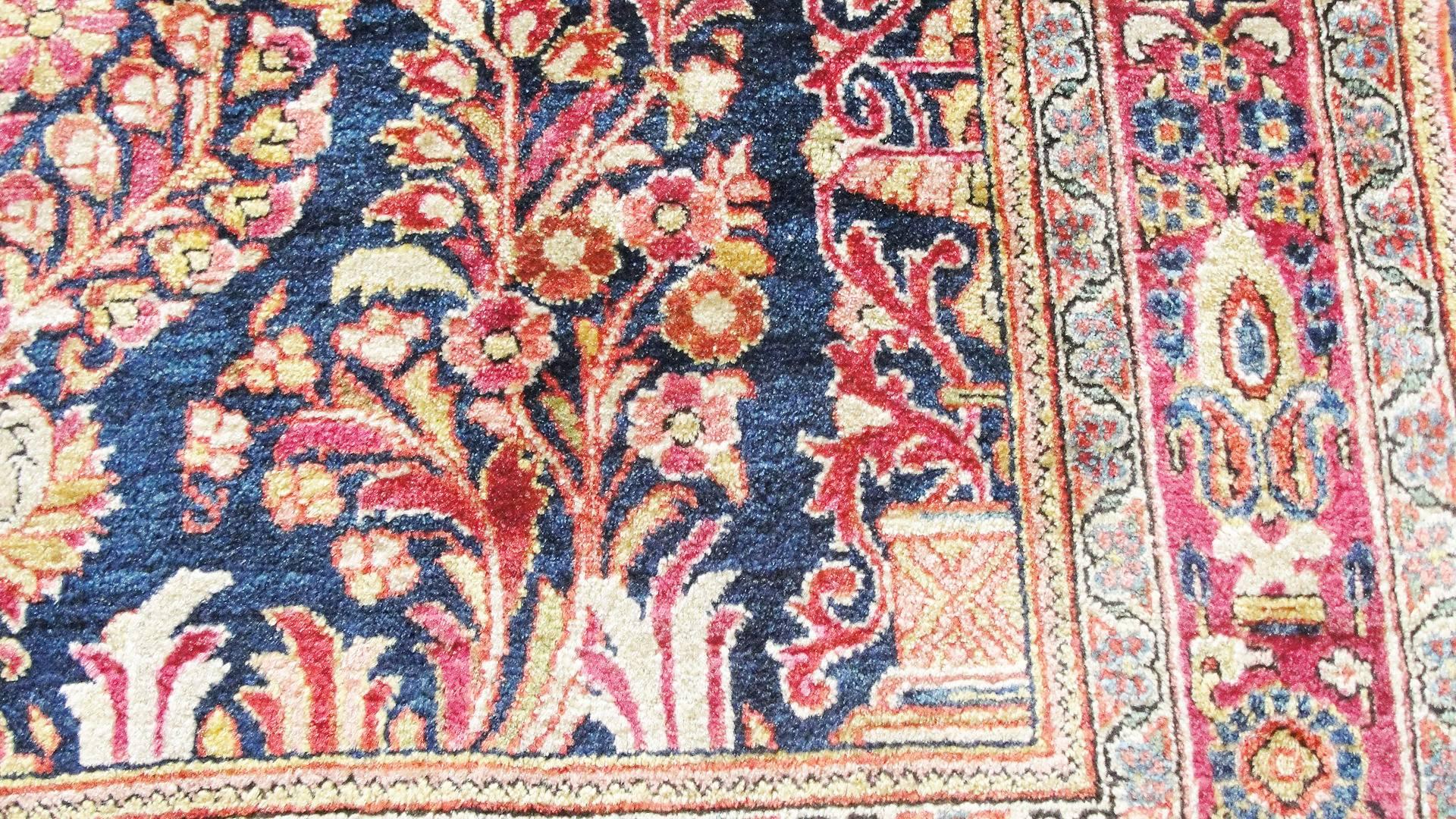 Hand-Knotted Antique Persian Mohajeran Sarouk Rug For Sale