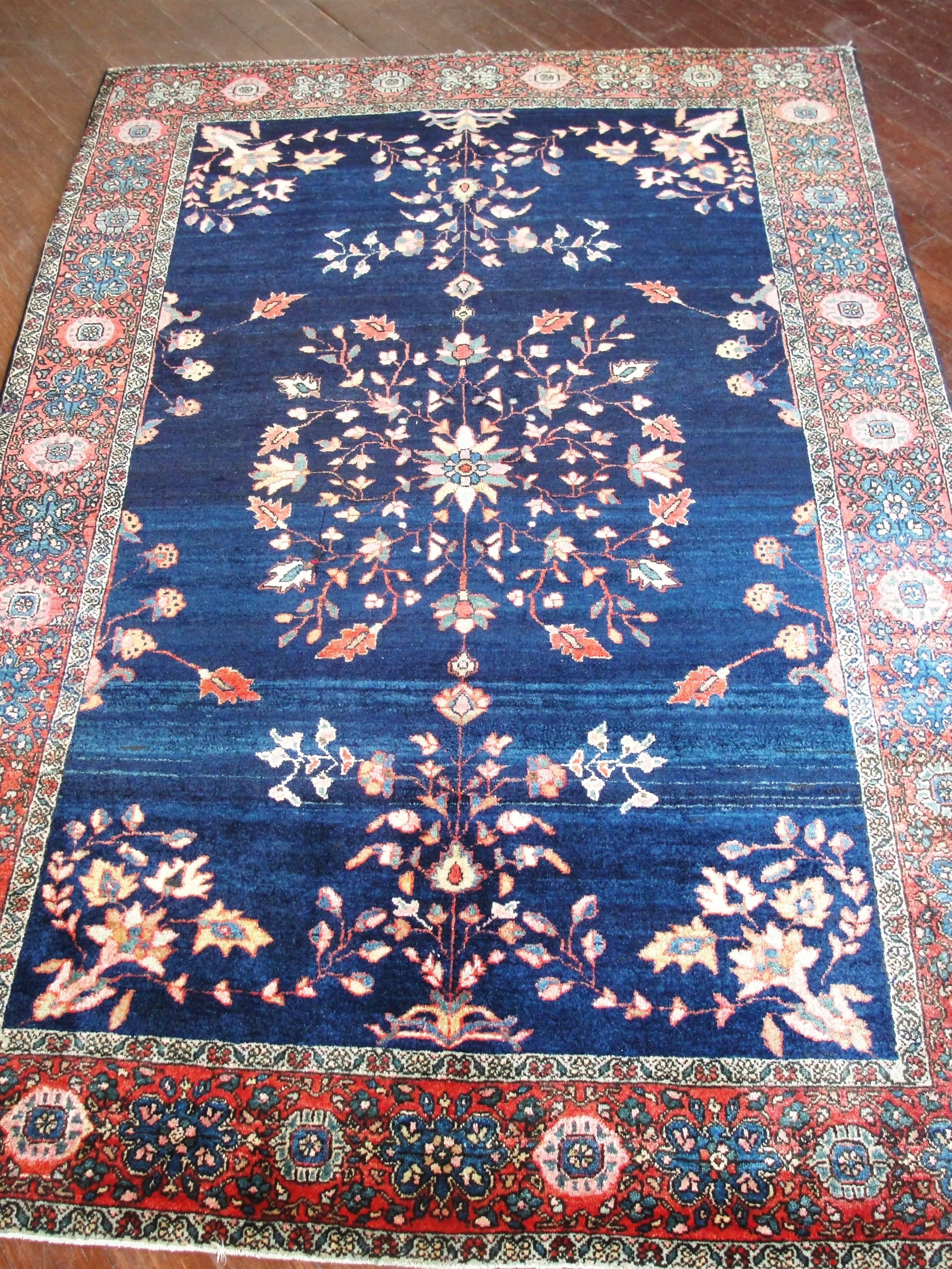 Sarouk Farahan Antique Super Fine Feraghan Sarouk Rug, 3'1