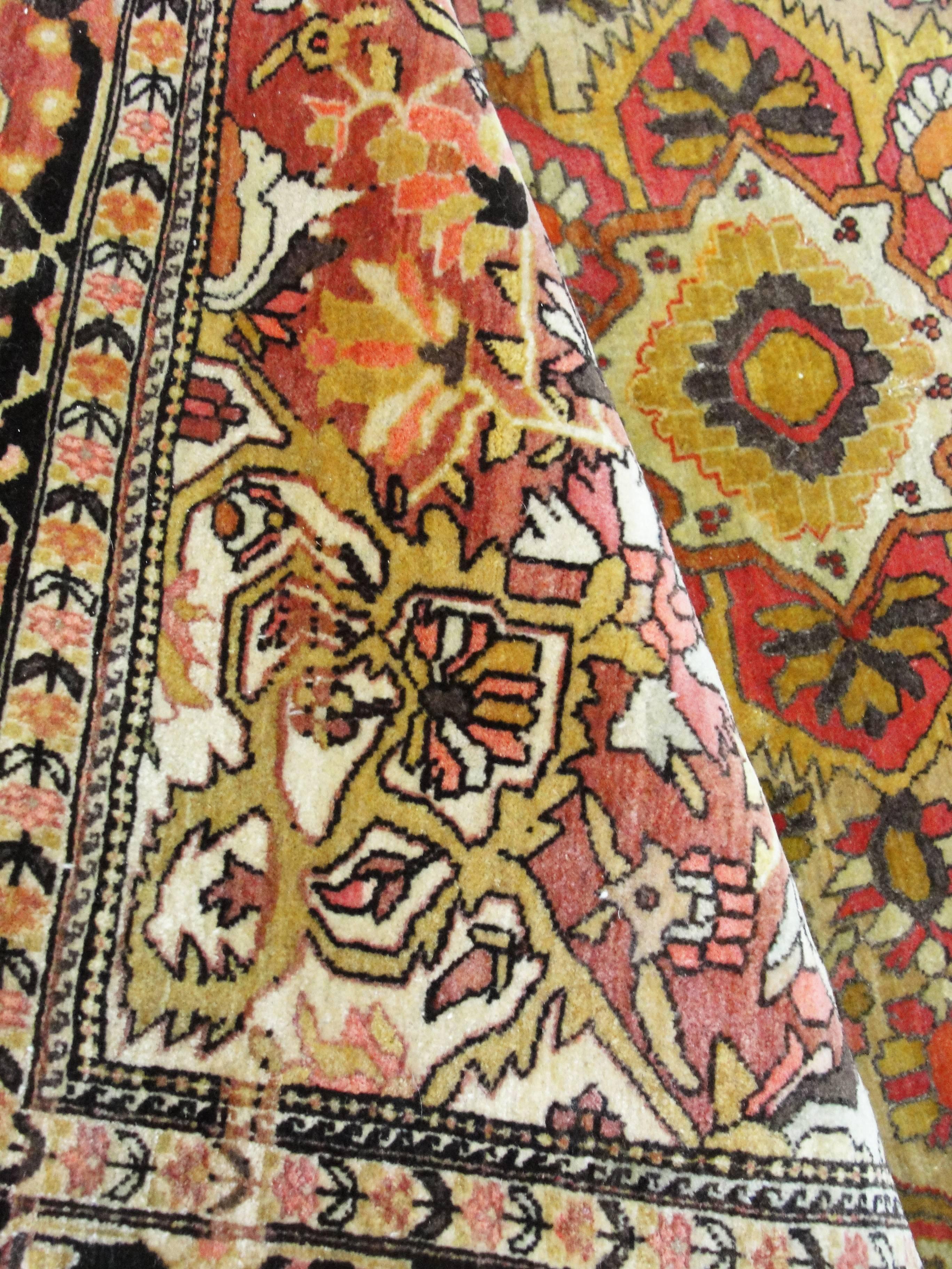 Wool  Antique Persian Feraghan Sarouk, 4'1