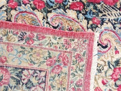 Antique Persian Kerman laver Carpet, circa 1920s, 8'8" x 14'9"