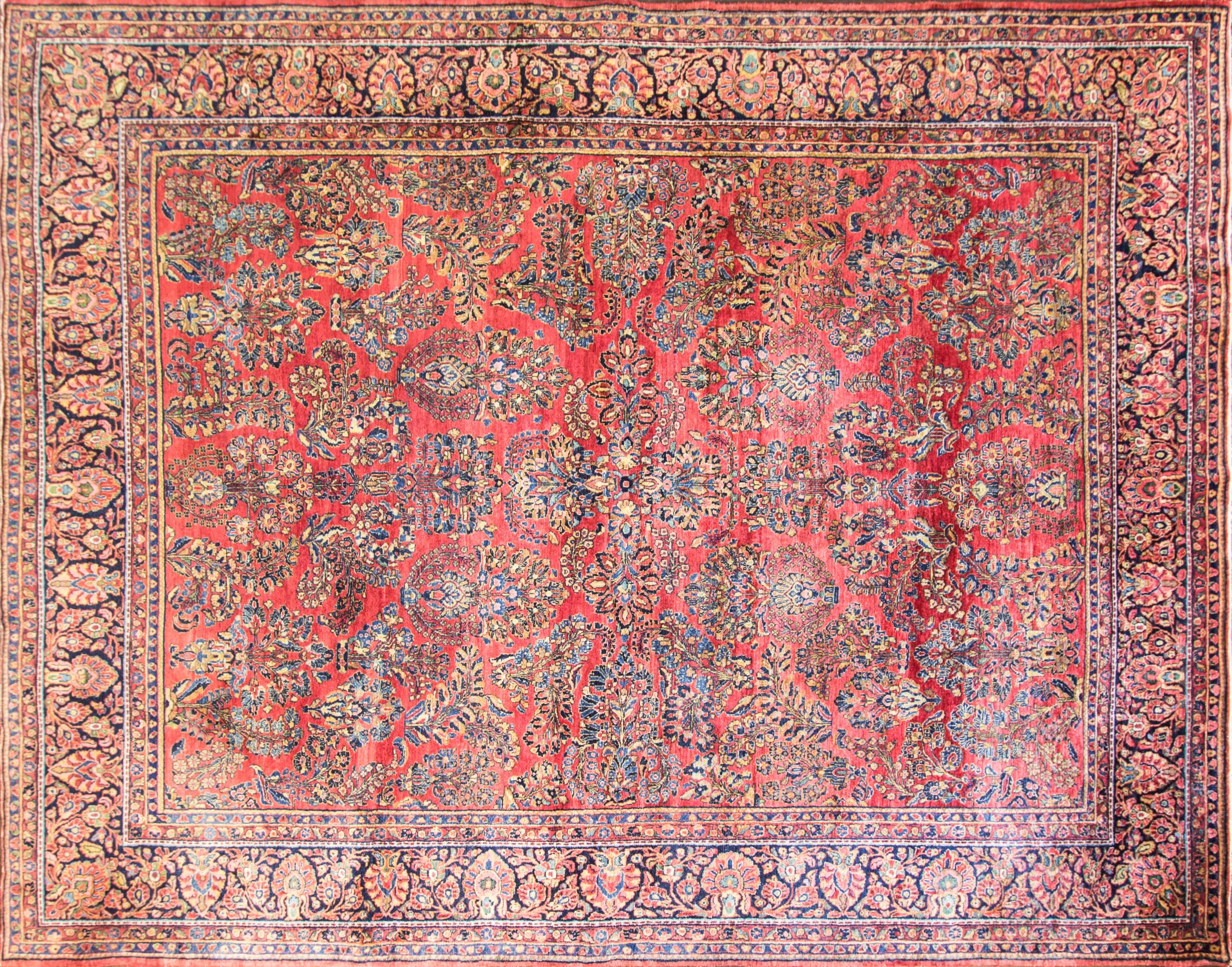 Made in Persia, circa 1930s, in perfect condition.
The source of this important provenance has been in the village of Sarouk. North of Arak (formerly Sultanabad). Sarouks are known to be of high quality. The pile is usually higher than the average