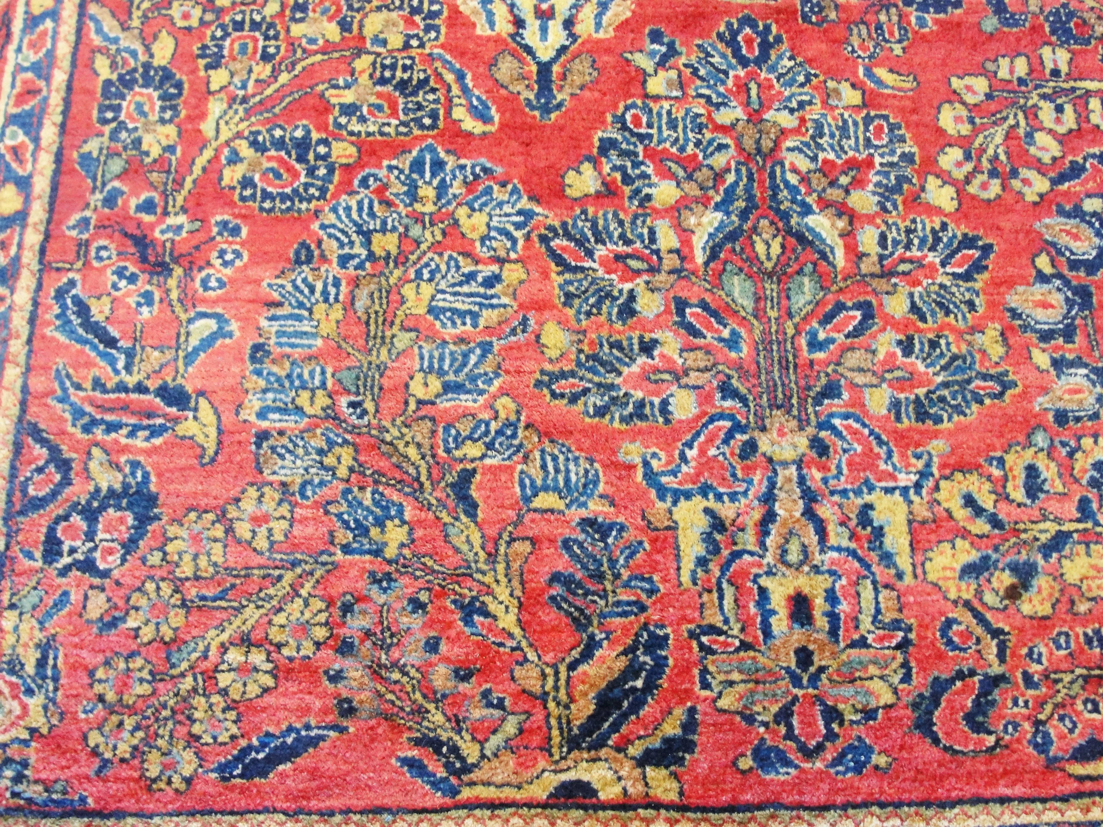 Grape Design Persian Sarouk, circa 1930, Unusual Size 2