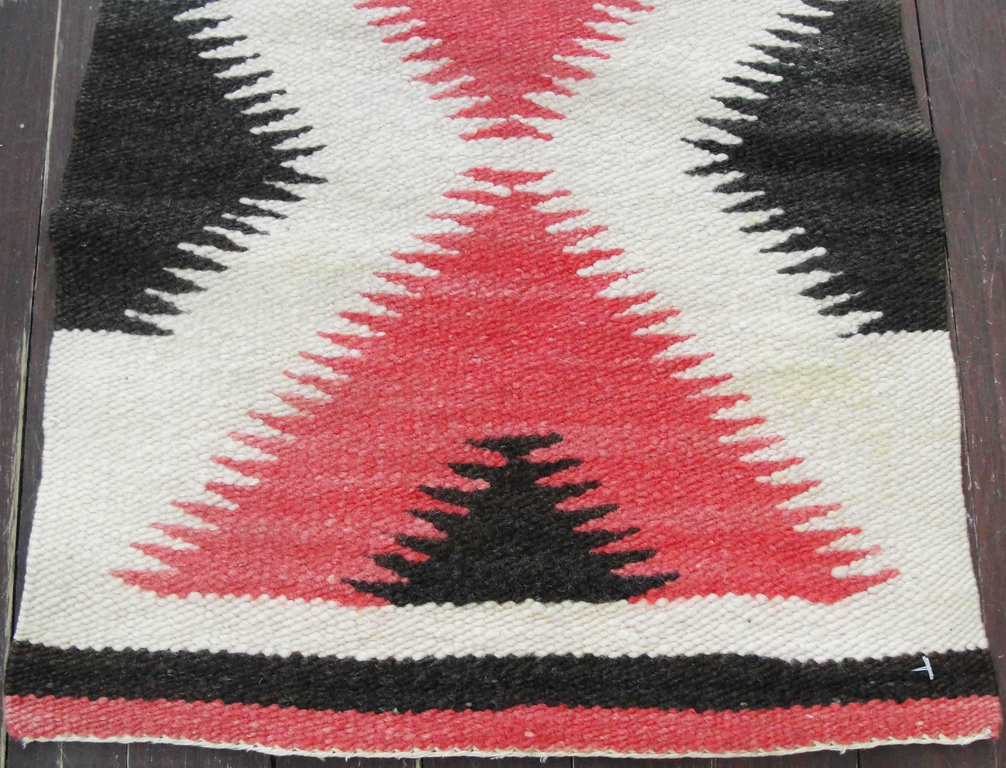 Spectacular Antique Double Saddle Navajo Rug In Excellent Condition In Evanston, IL