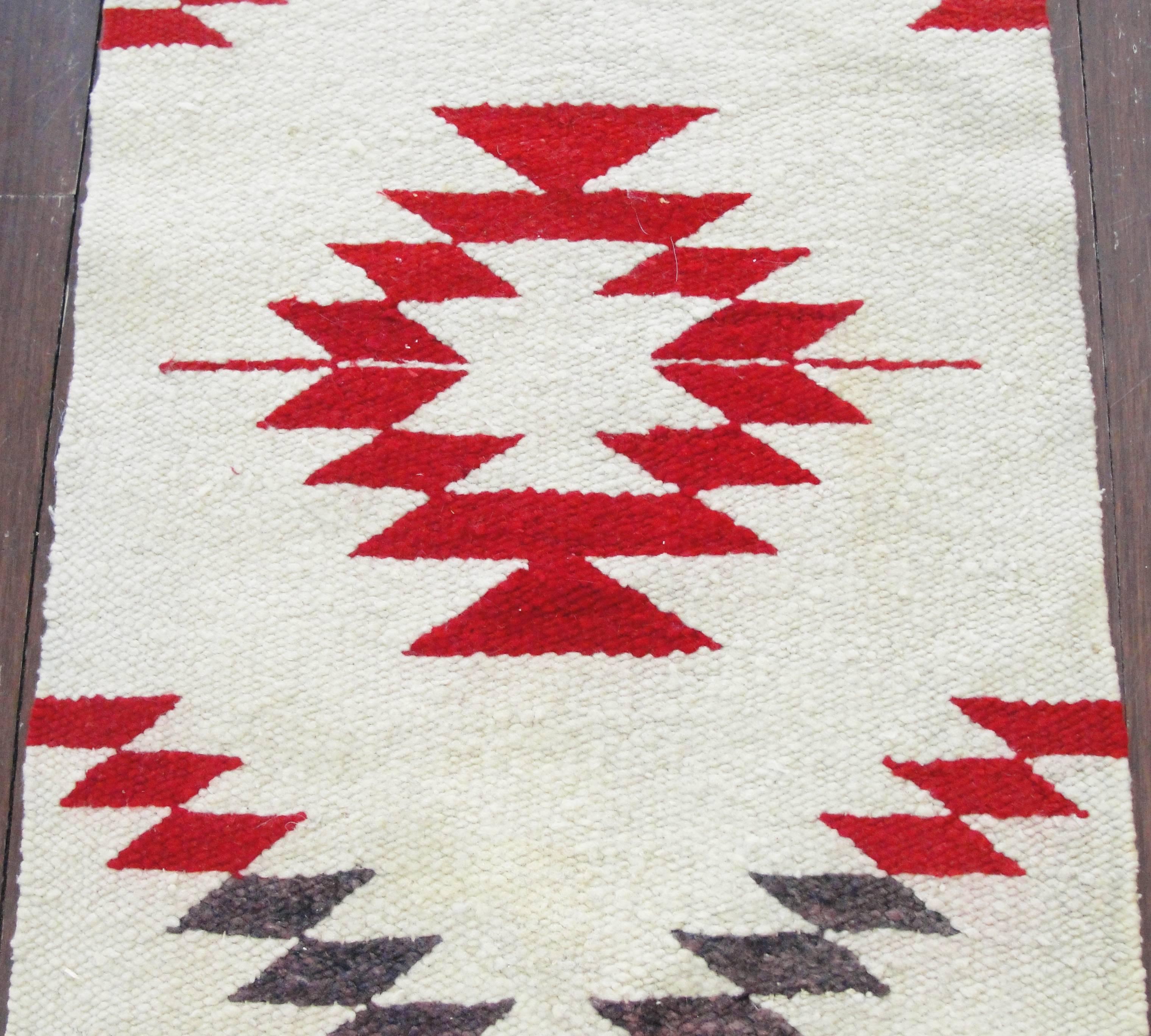 Hand-Woven Amazing Antique Navajo Saddle Rug