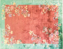 Antique Art Deco Chinese Carpet, Perfect