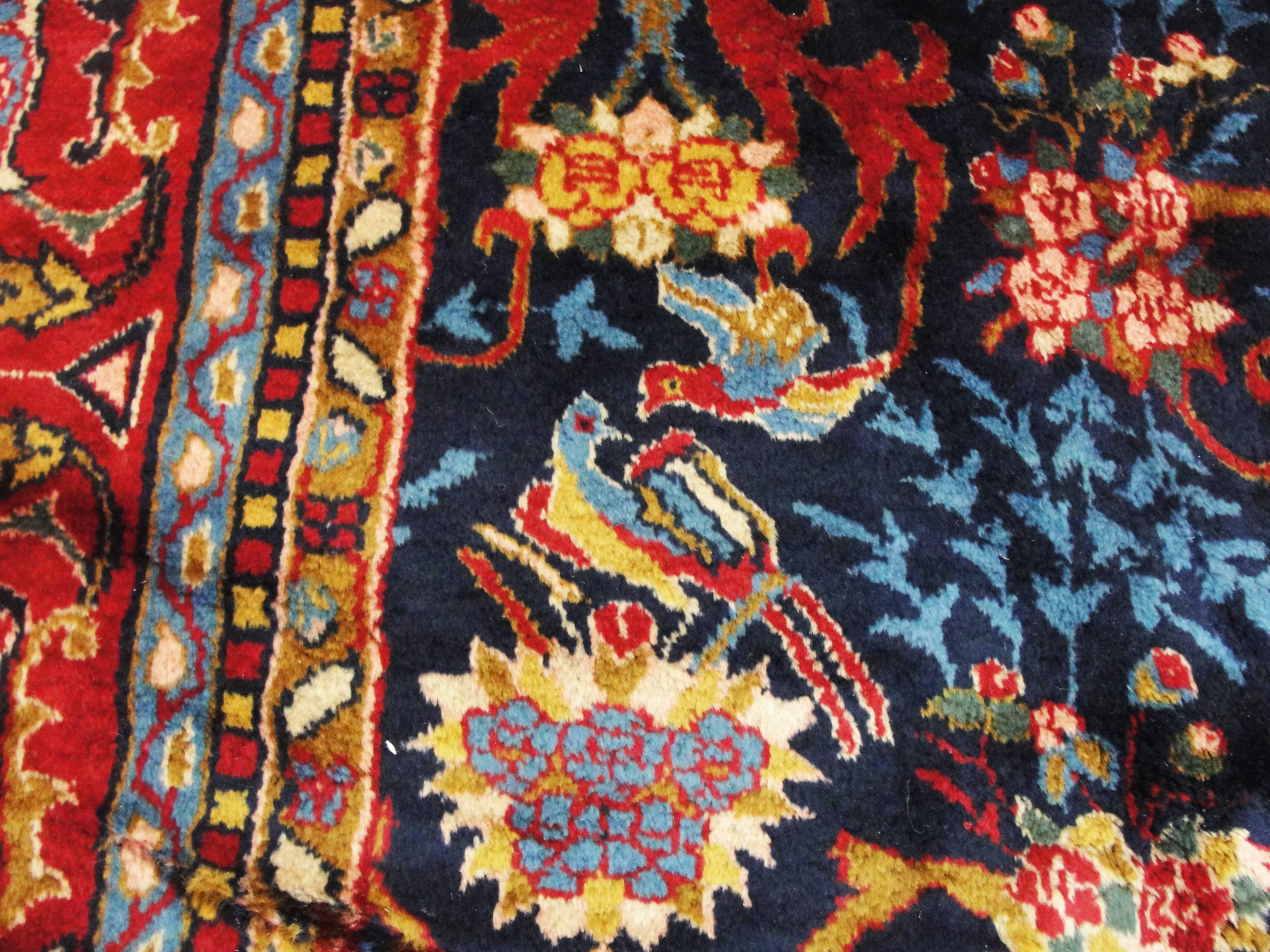 Wool Agra Gallery Size Carpet, Birds of Love, 6'11