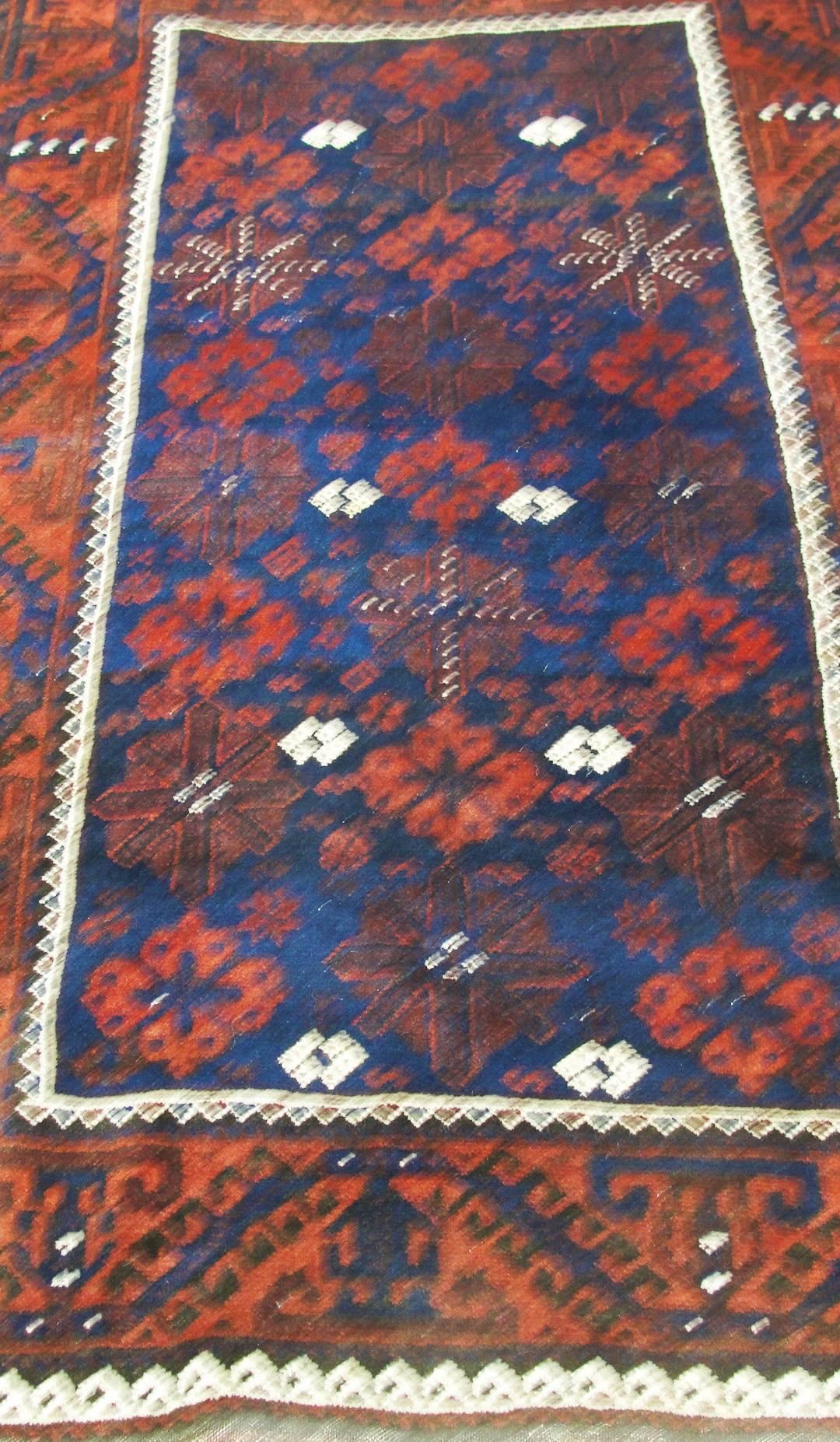 Mid-20th Century Antique Belouch Rug For Sale